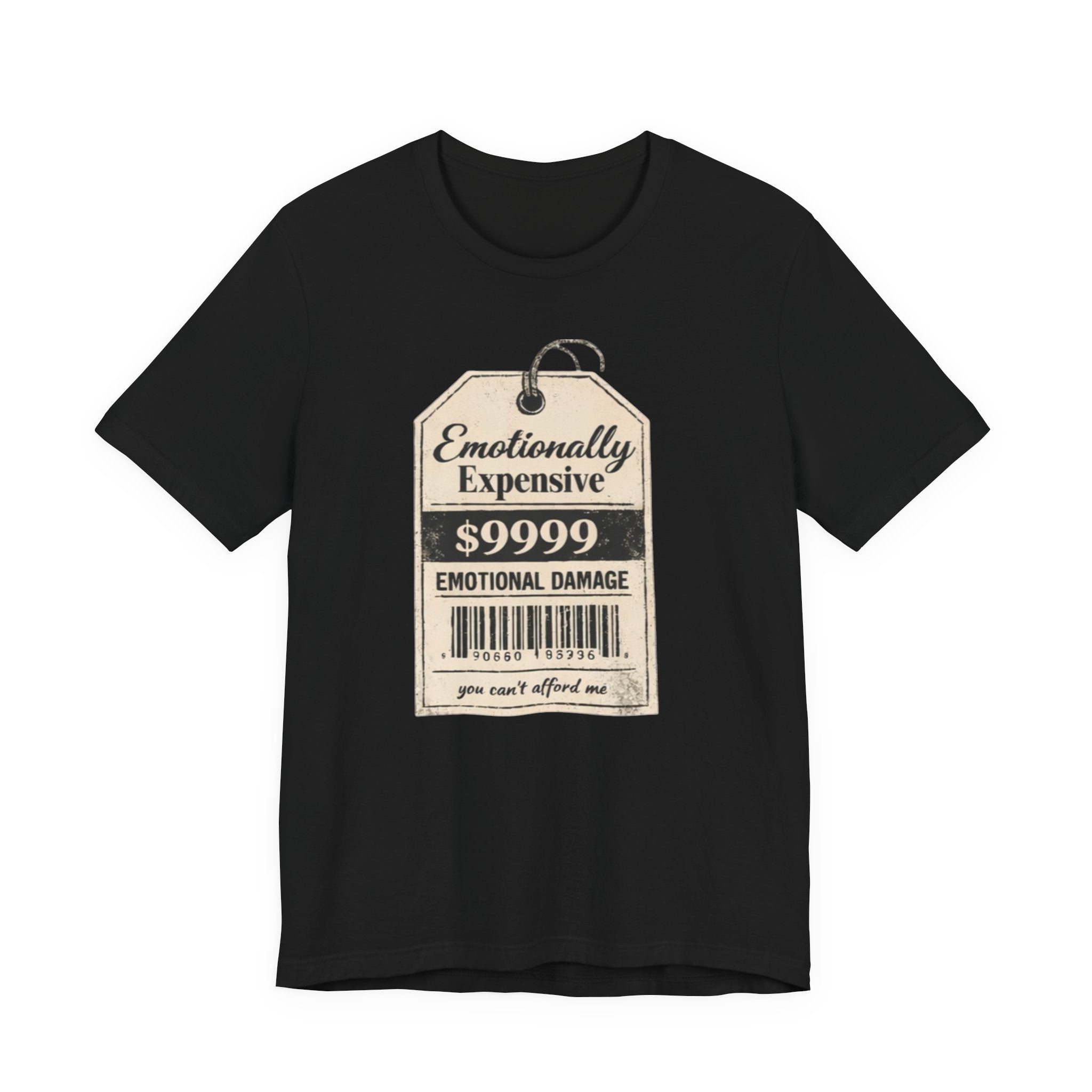 Emotionally Expensive Tee – "9999 Emotional Damage" Vintage Price Tag T-Shirt