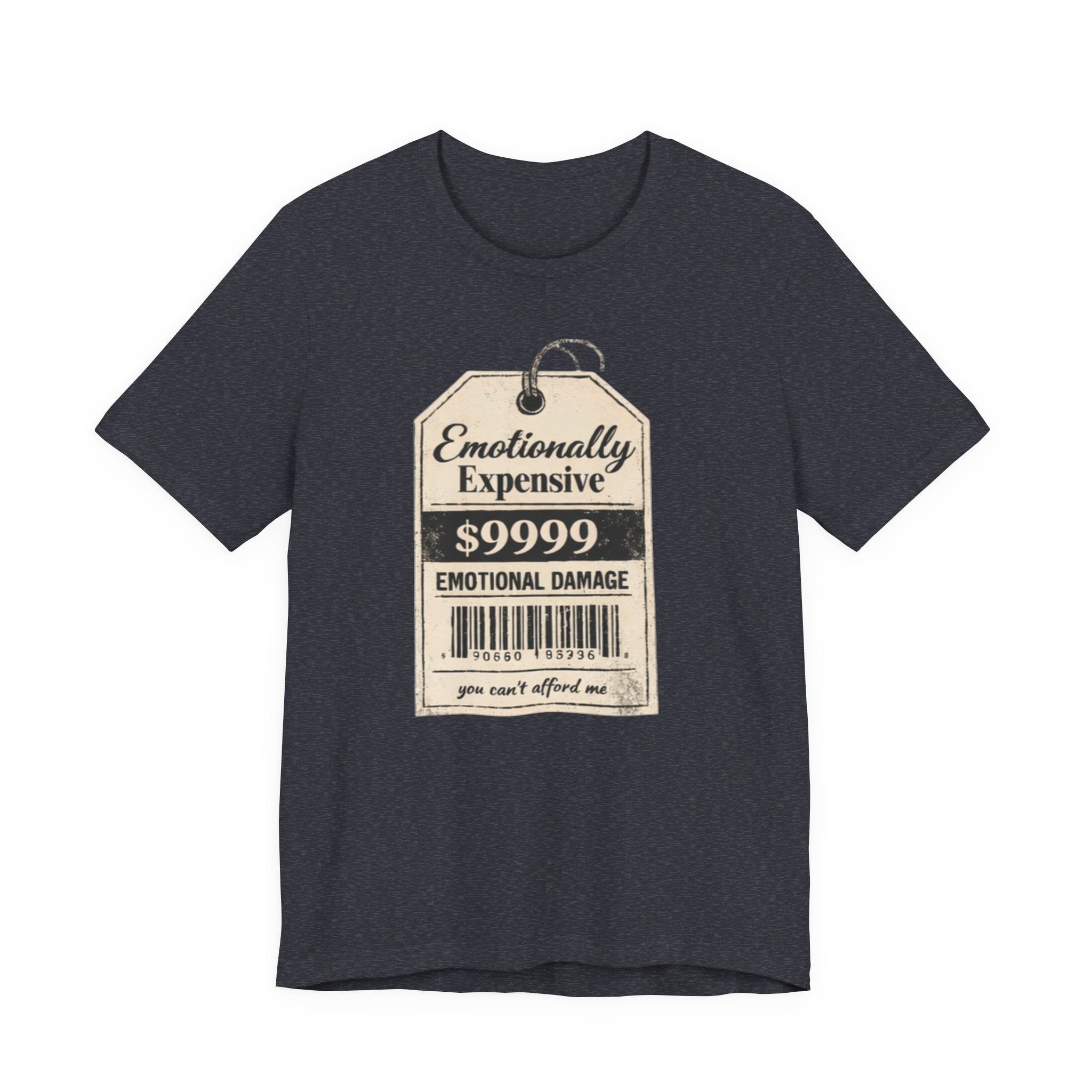 Emotionally Expensive Tee – "9999 Emotional Damage" Vintage Price Tag T-Shirt
