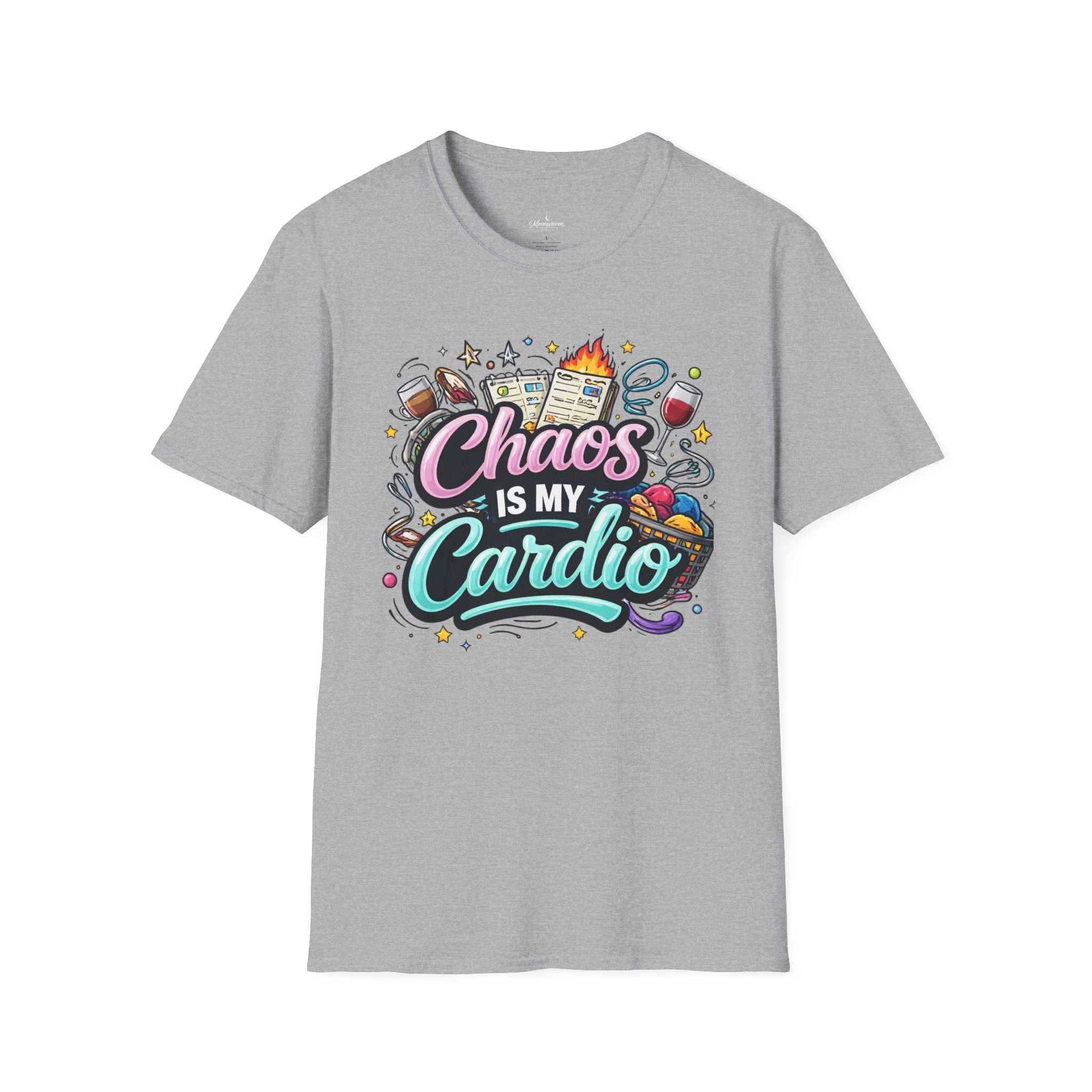 Chaos Is My Cardio T-Shirt — Funny Mom/Teacher Life Graphic Tee