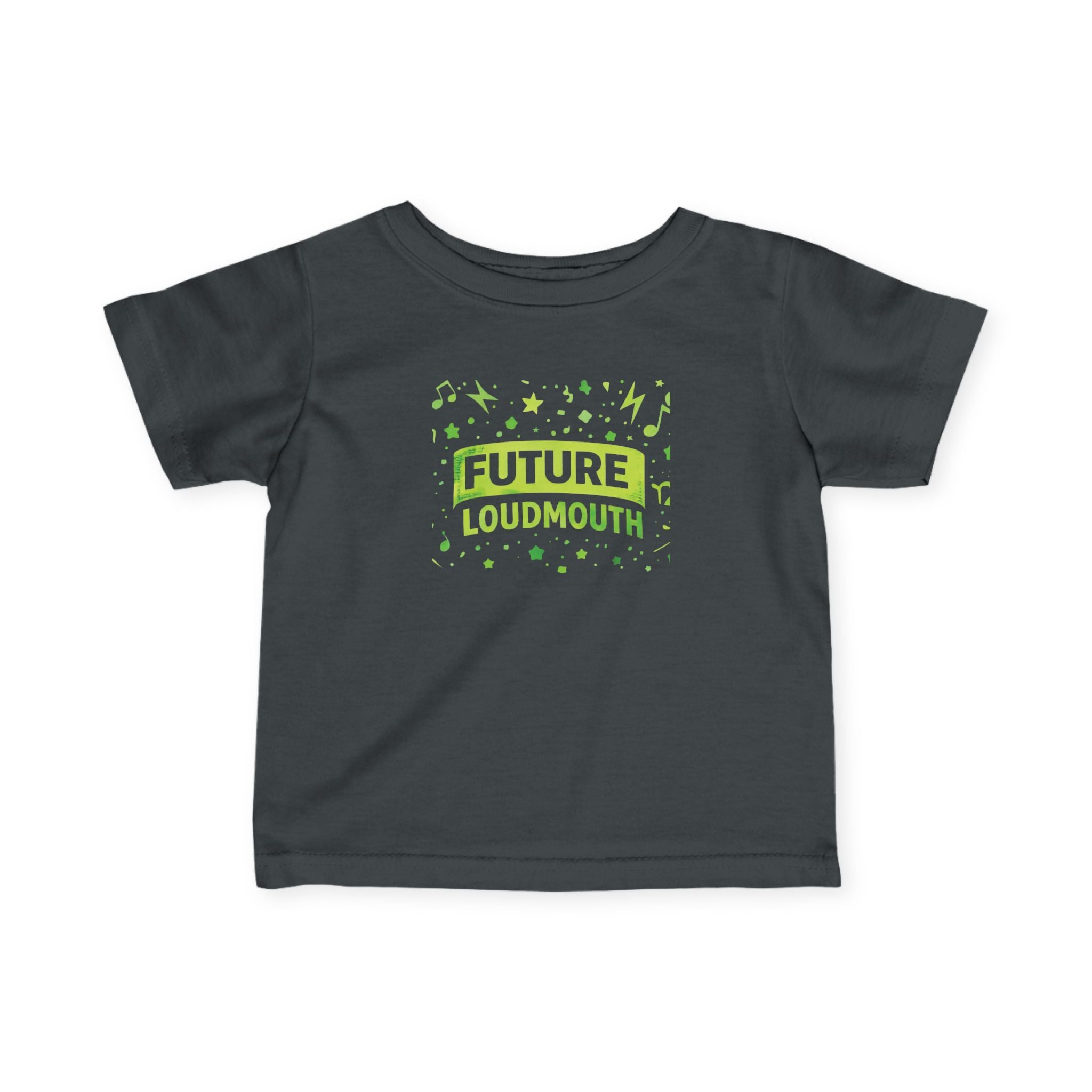 Infant Tee — “Future Loudmouth” Neon Green Baby T-Shirt