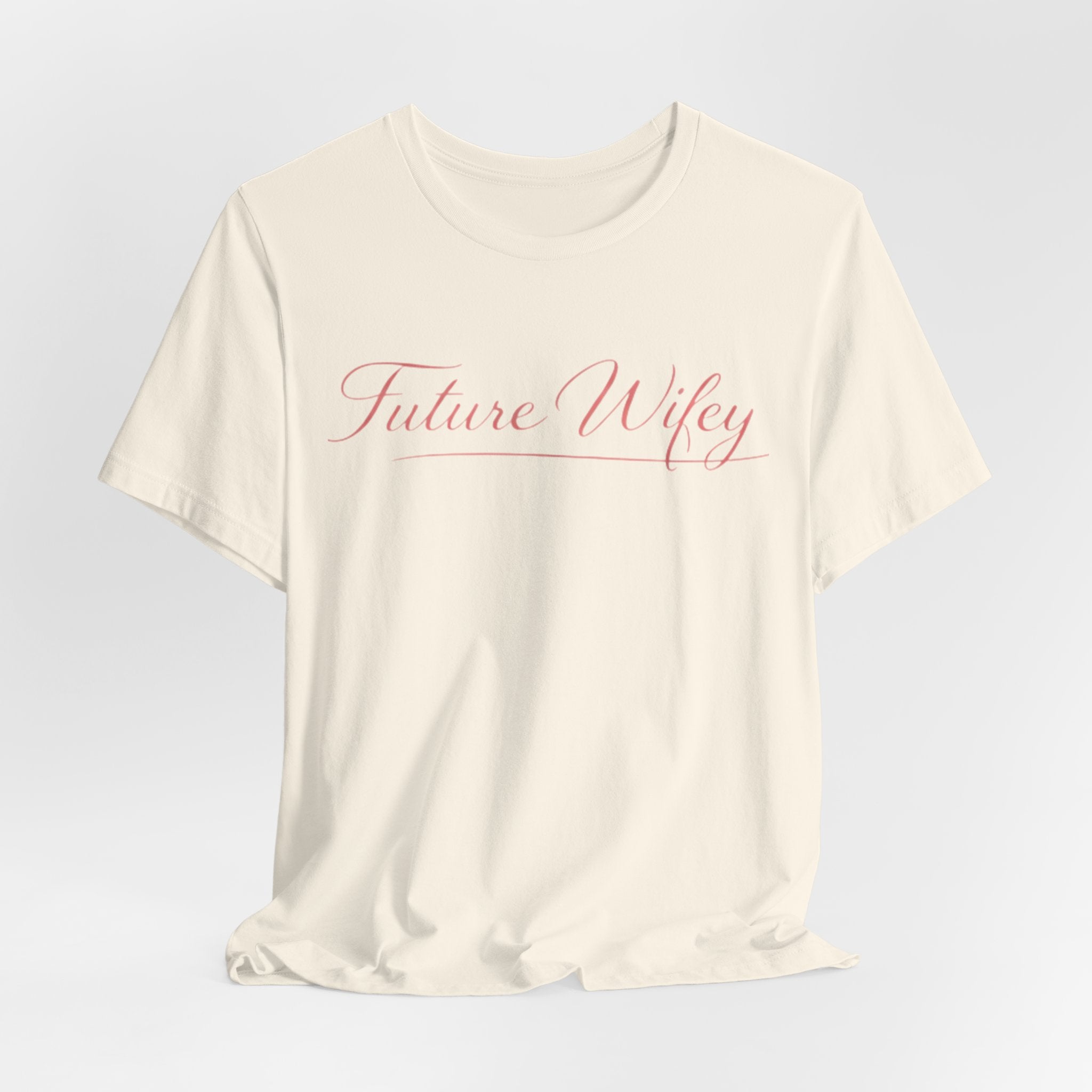 Future Wifey T-Shirt — Bridal Bachelorette Tee in Script Pink