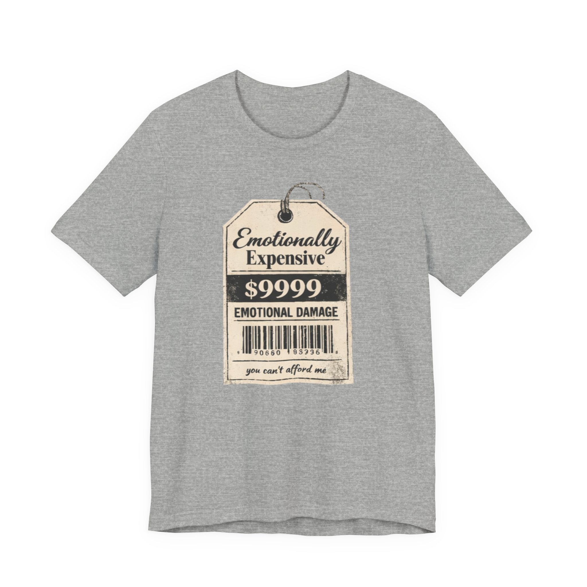 Emotionally Expensive Tee – "9999 Emotional Damage" Vintage Price Tag T-Shirt