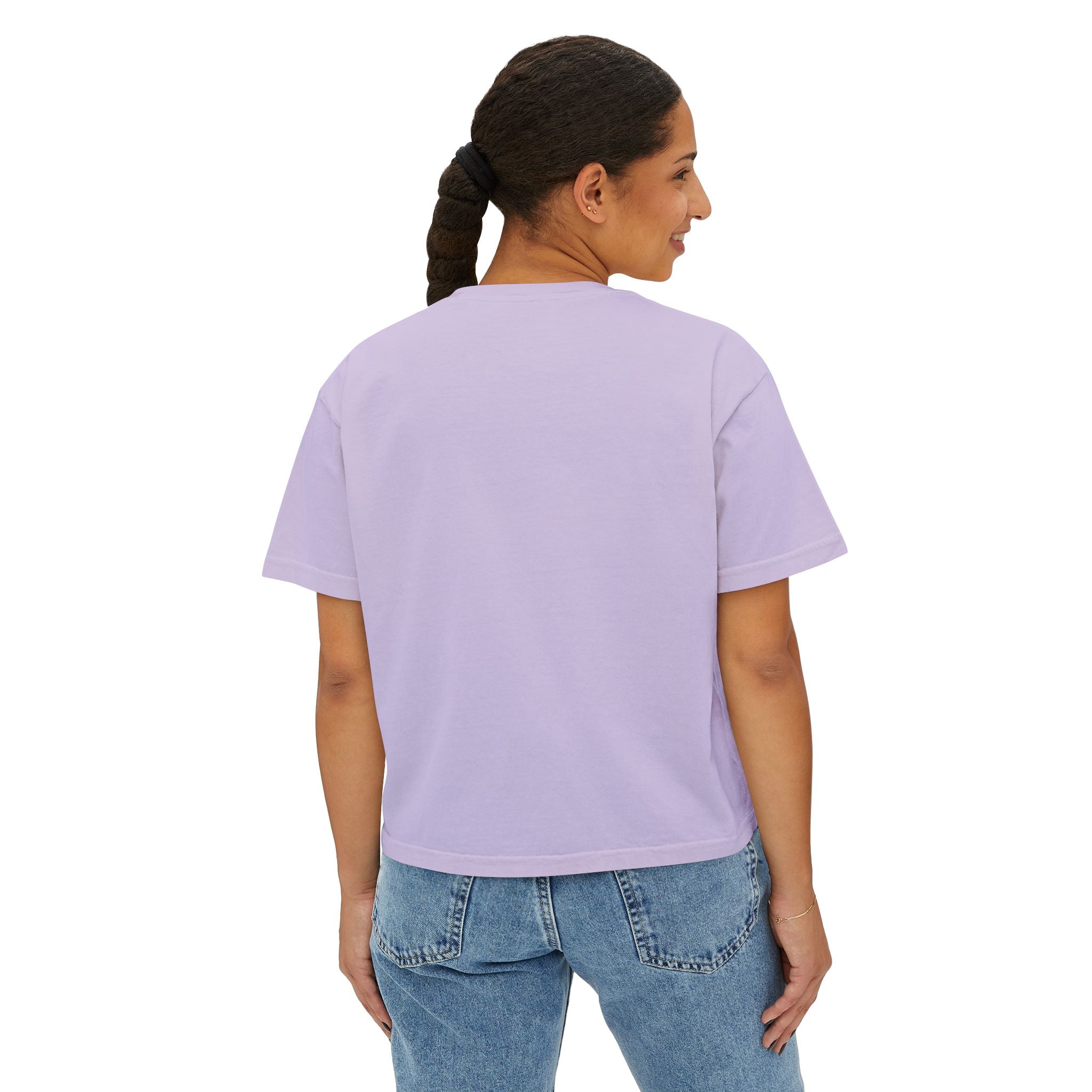 Tough Mom Boxy Tee — Skull Graphic "Tough Mom" Crop T-Shirt
