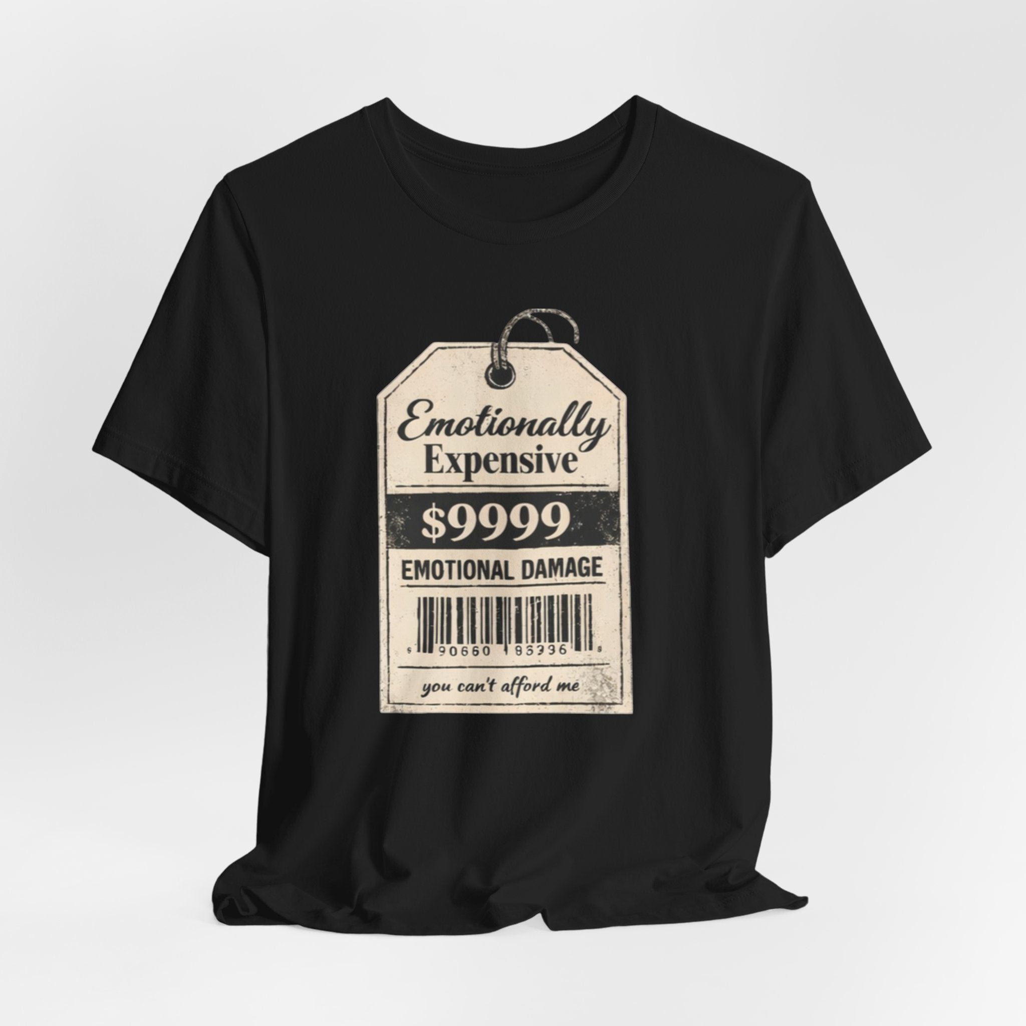 Emotionally Expensive Tee – "9999 Emotional Damage" Vintage Price Tag T-Shirt