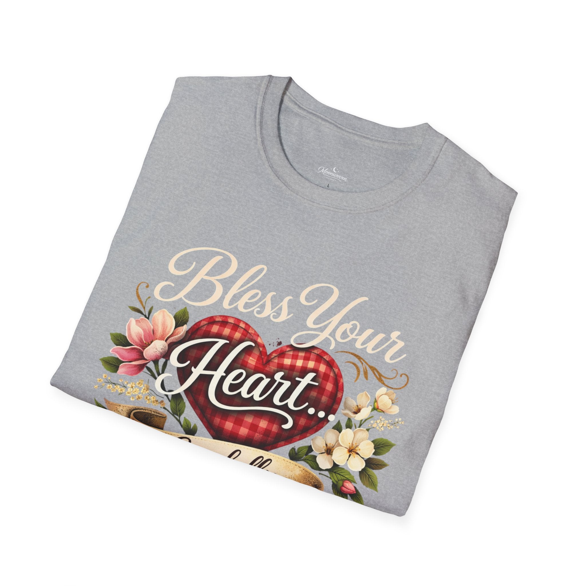 T-Shirt — "Bless Your Heart Carefully" Floral Vintage Southern Comfort Tee