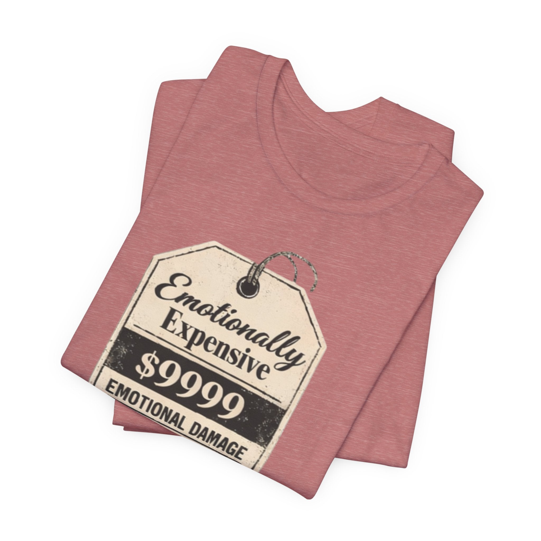 Emotionally Expensive Tee – "9999 Emotional Damage" Vintage Price Tag T-Shirt