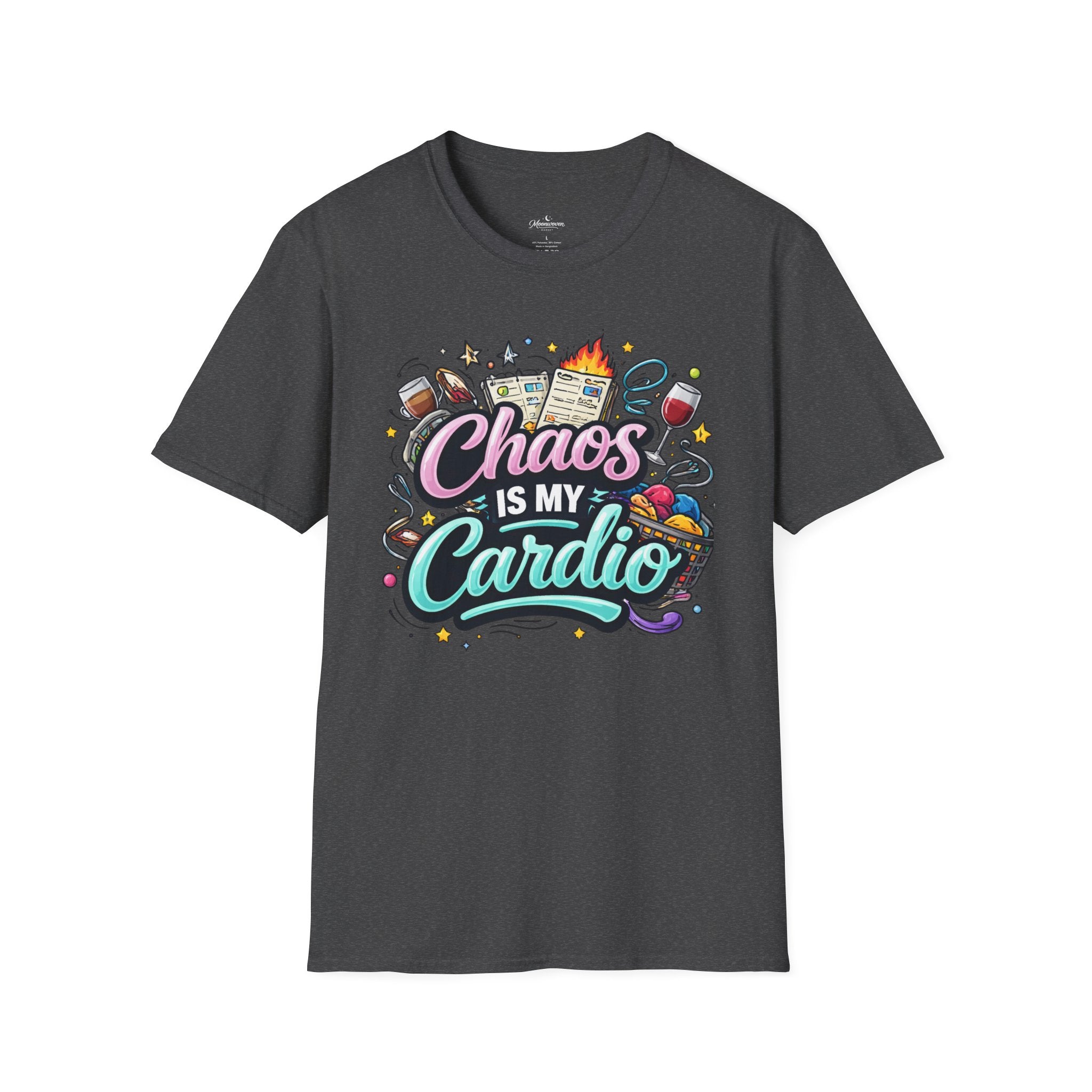 Chaos Is My Cardio T-Shirt — Funny Mom/Teacher Life Graphic Tee
