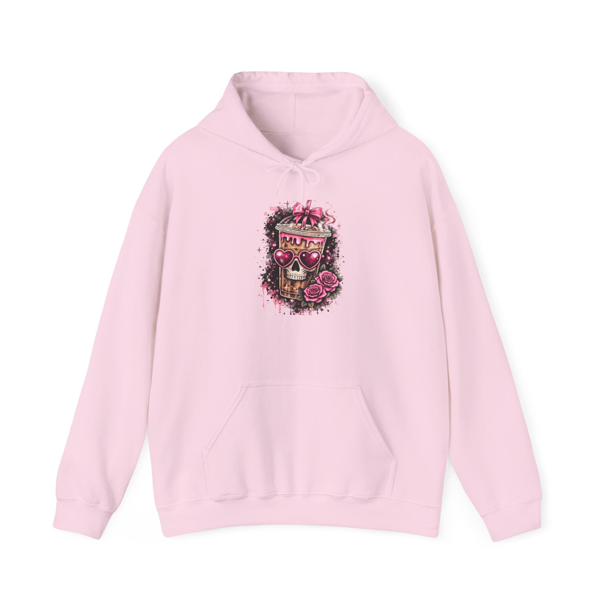 Skull & Roses Pink Sunglasses Hoodie – Retro Day of the Dead Sweatshirt