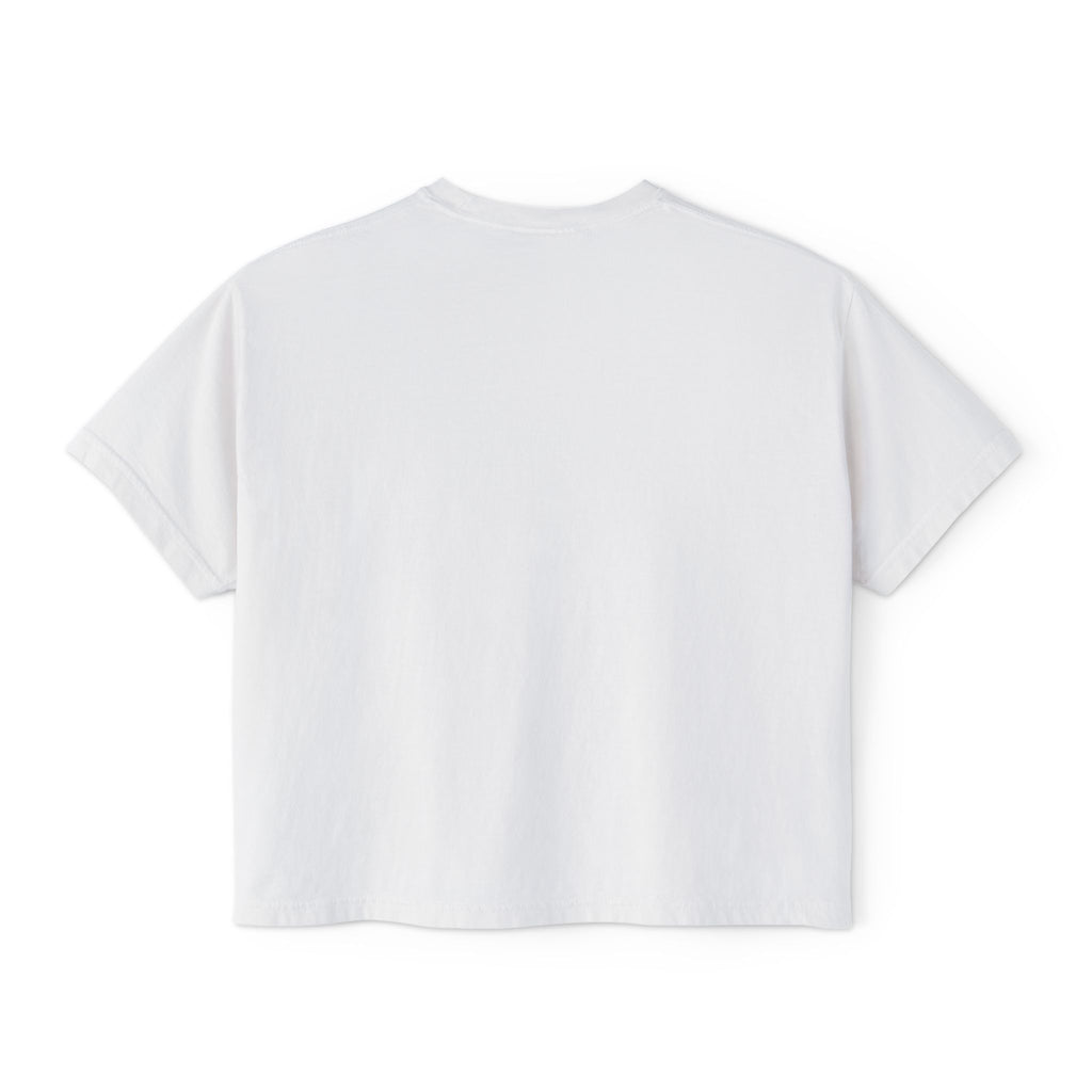 Tough Mom Boxy Tee — Skull Graphic "Tough Mom" Crop T-Shirt