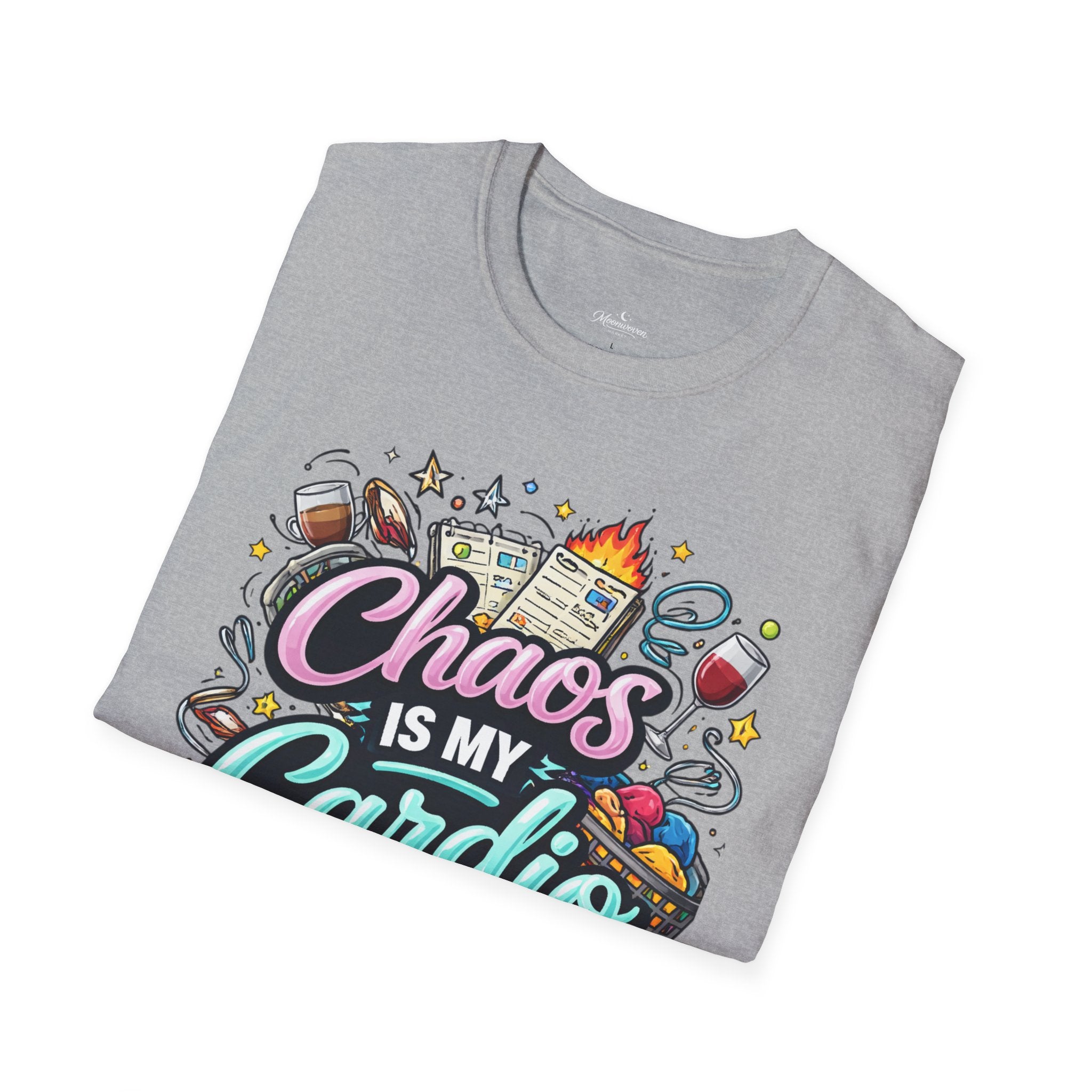 Chaos Is My Cardio T-Shirt — Funny Mom/Teacher Life Graphic Tee