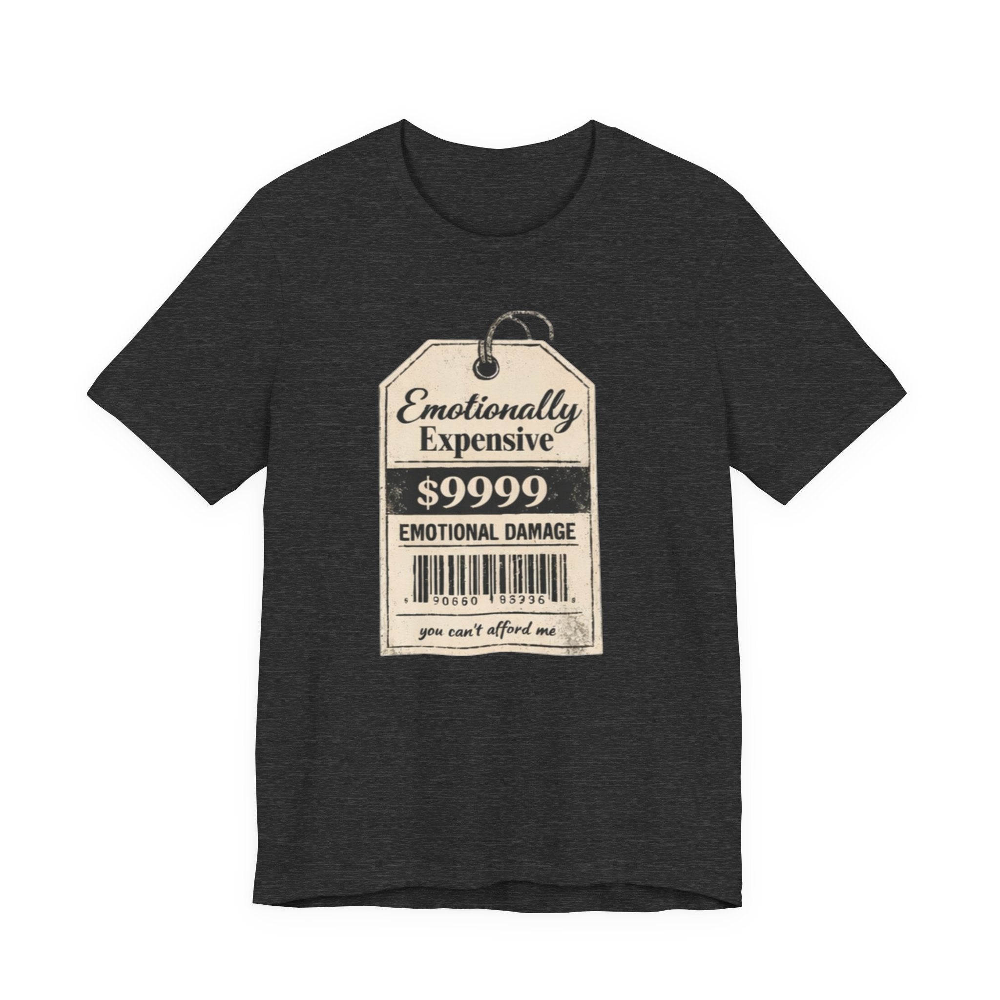Emotionally Expensive Tee – "9999 Emotional Damage" Vintage Price Tag T-Shirt