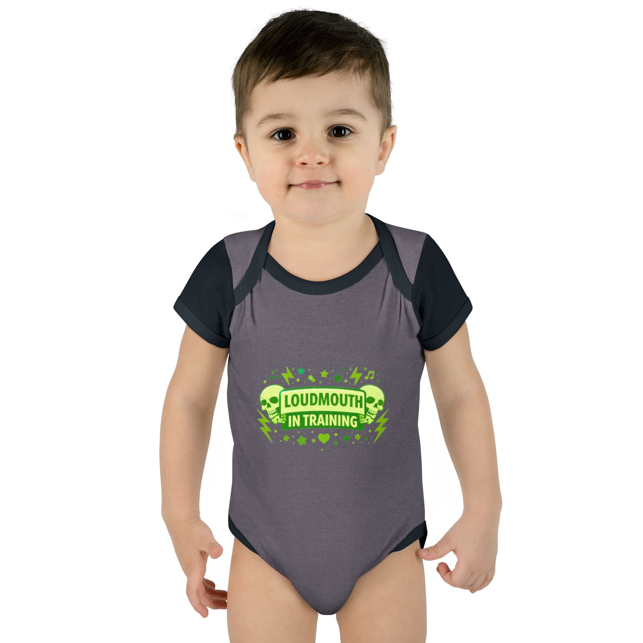 Infant Bodysuit "Loudmouth in Training" – Funny Baby Onesie, Newborn Shower Gift