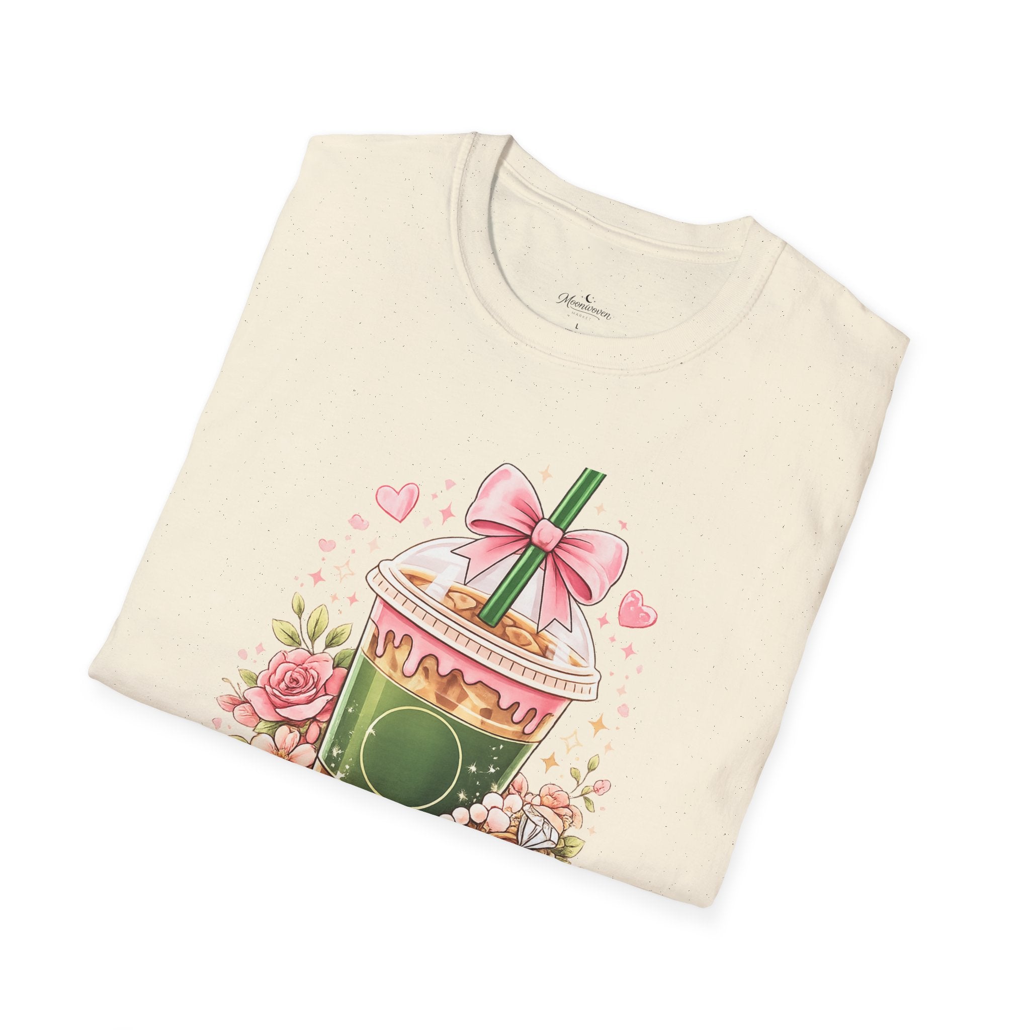 Basic Girl Energy T-Shirt – Floral Bubble Tea Graphic Tee