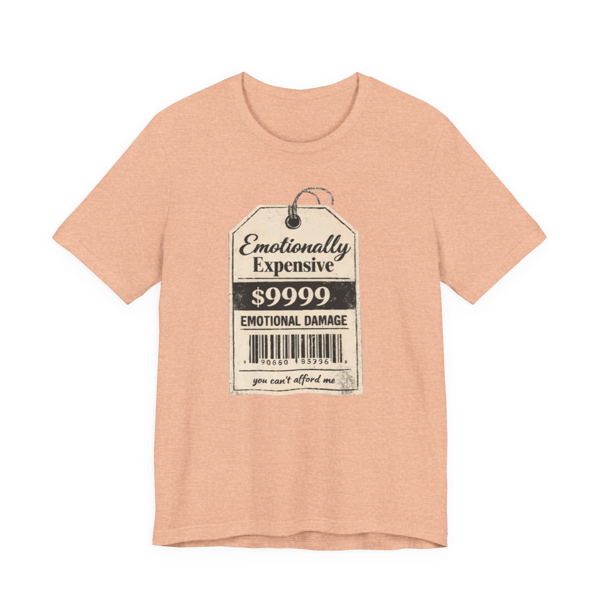 Emotionally Expensive Tee – "9999 Emotional Damage" Vintage Price Tag T-Shirt
