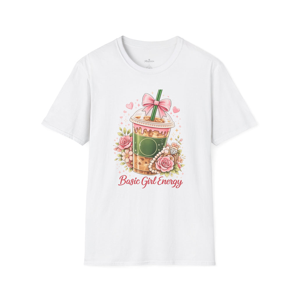 Basic Girl Energy T-Shirt – Floral Bubble Tea Graphic Tee