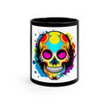 11oz Black skull Mug