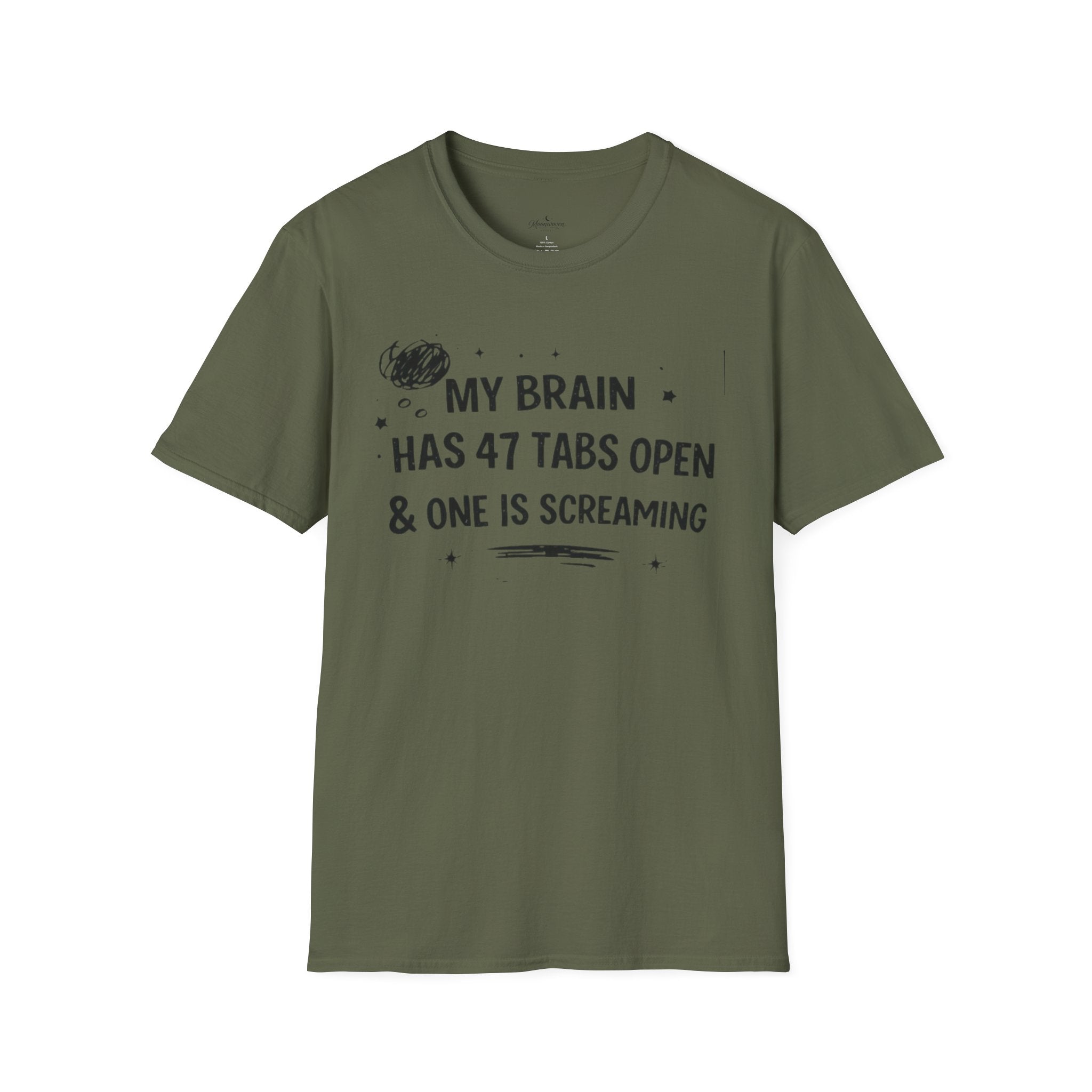 My Brain Has 47 Tabs Open T-Shirt – Funny Mental Health Graphic Tee