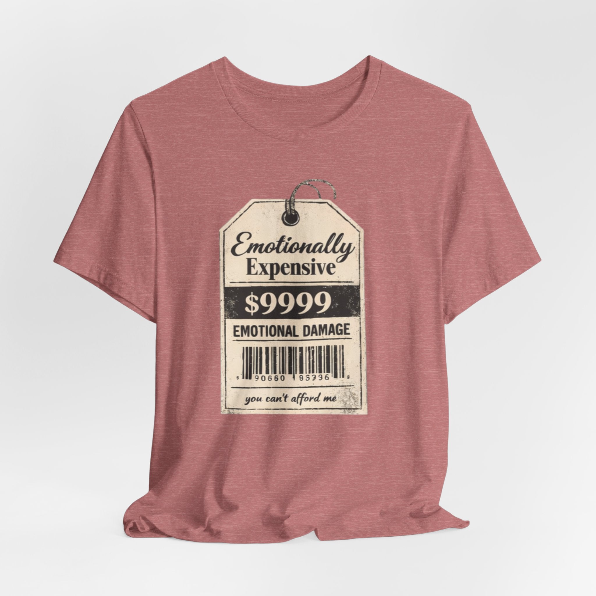 Emotionally Expensive Tee – "9999 Emotional Damage" Vintage Price Tag T-Shirt