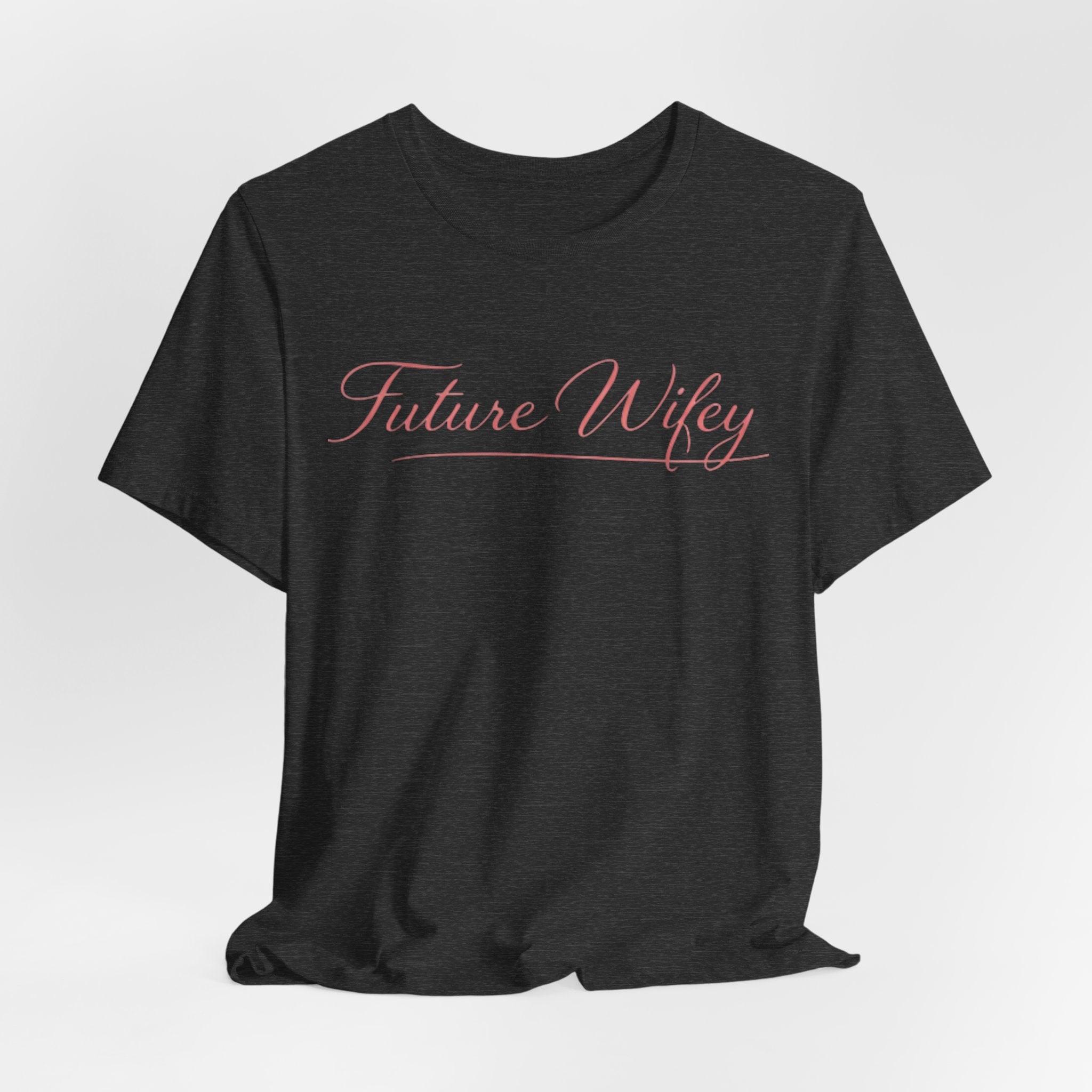 Future Wifey T-Shirt — Bridal Bachelorette Tee in Script Pink