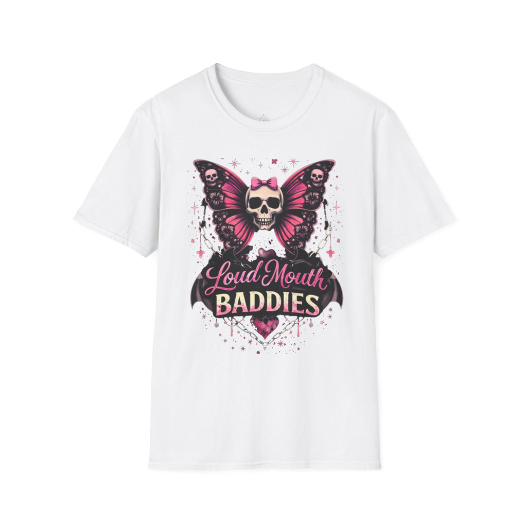 Loud Mouth Baddies Skull Butterfly T-Shirt