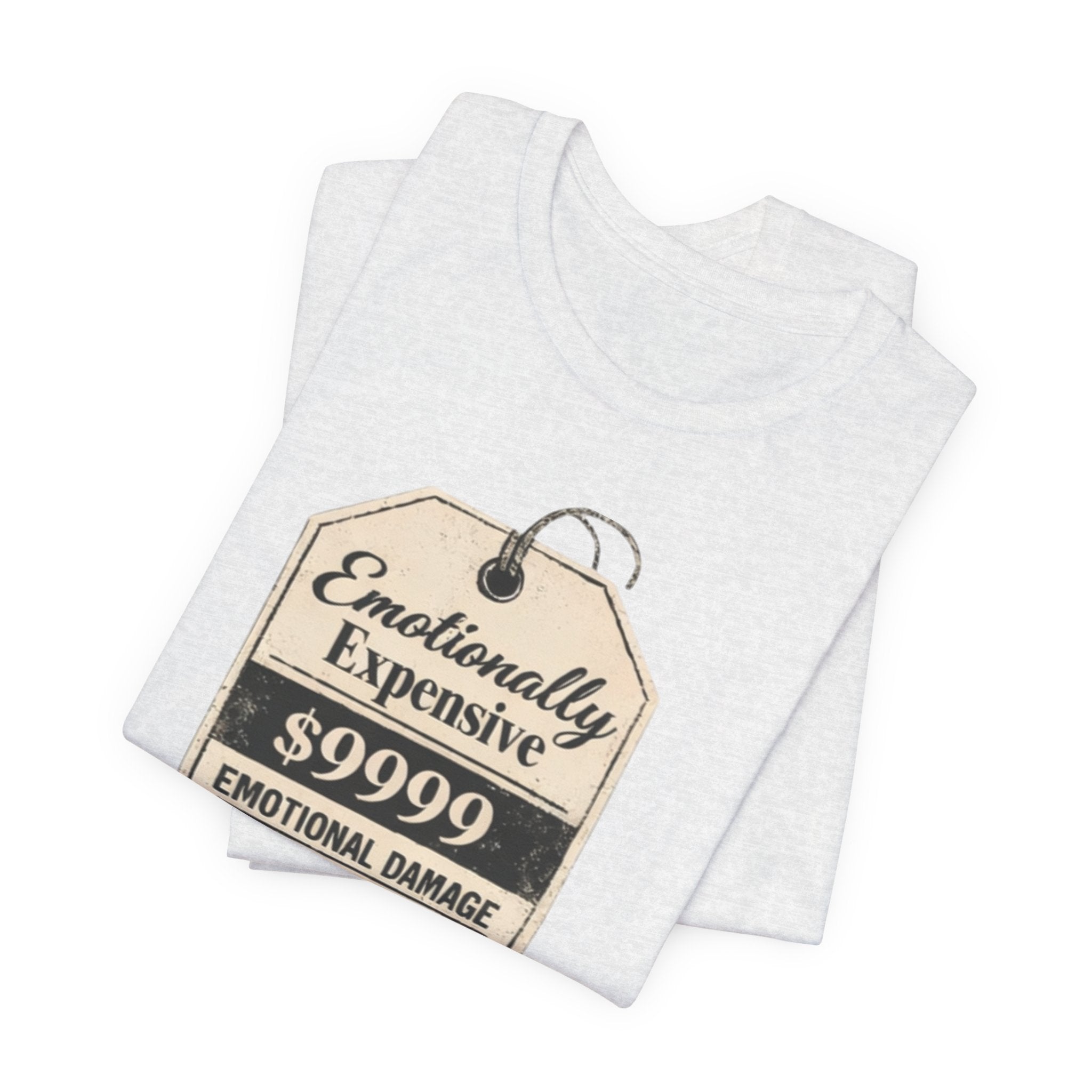 Emotionally Expensive Tee – "9999 Emotional Damage" Vintage Price Tag T-Shirt