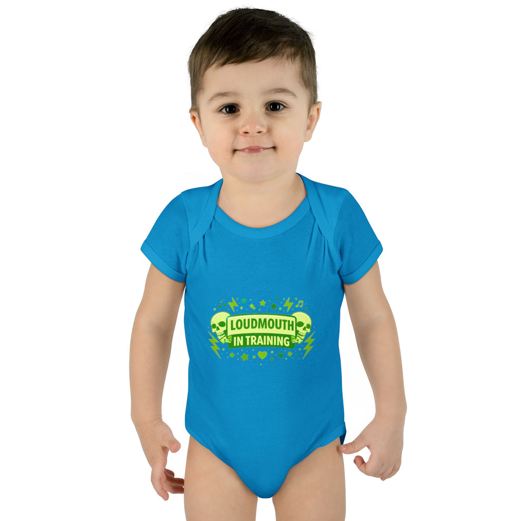 Infant Bodysuit "Loudmouth in Training" – Funny Baby Onesie, Newborn Shower Gift