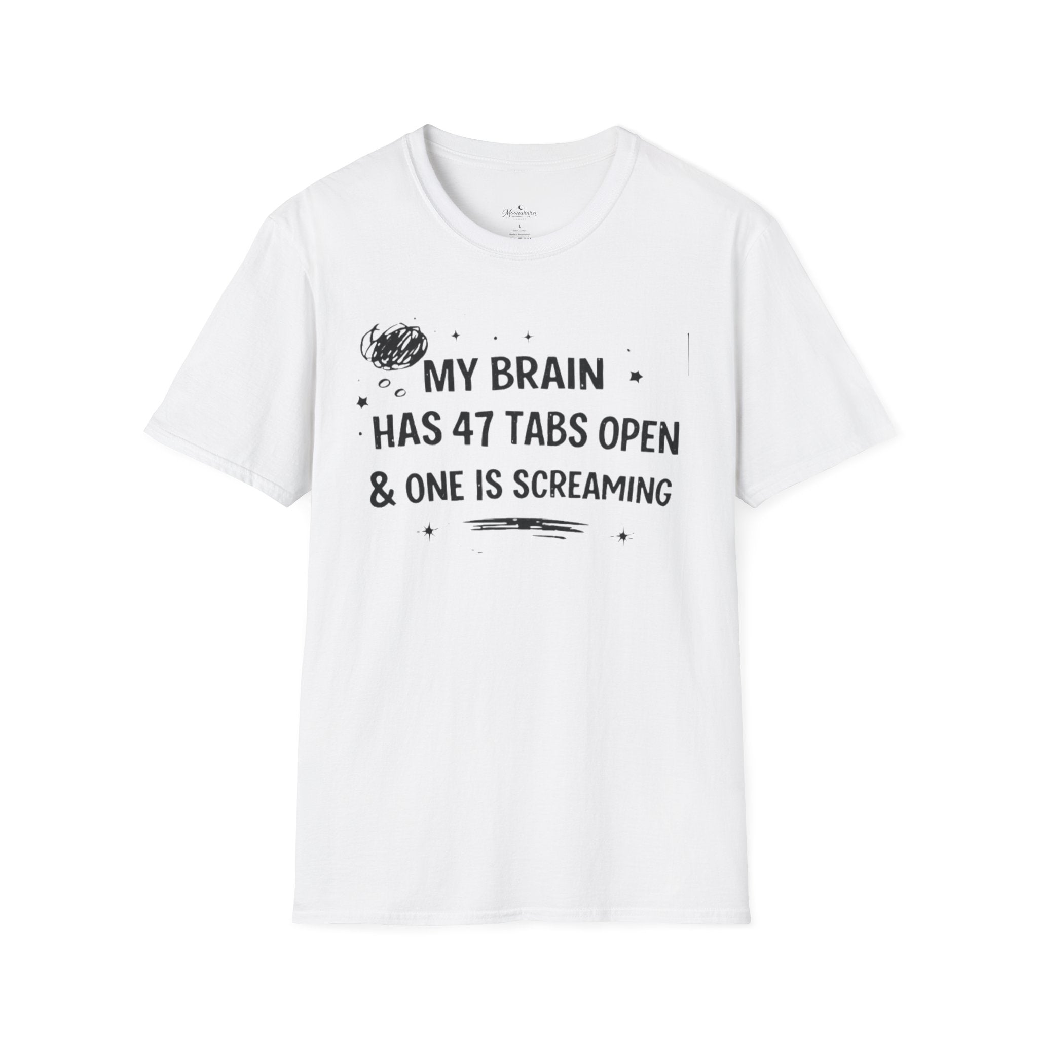 My Brain Has 47 Tabs Open T-Shirt – Funny Mental Health Graphic Tee