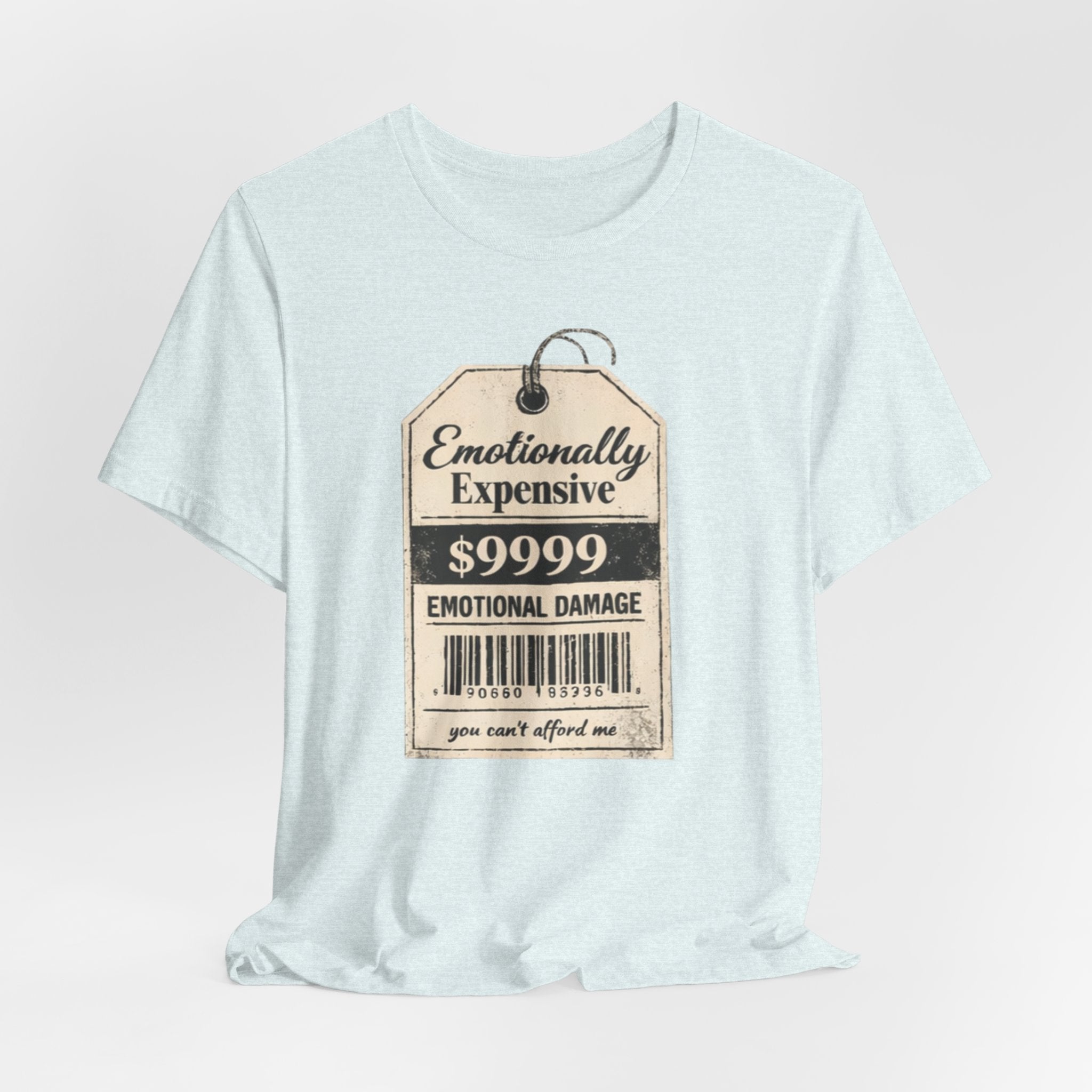 Emotionally Expensive Tee – "9999 Emotional Damage" Vintage Price Tag T-Shirt