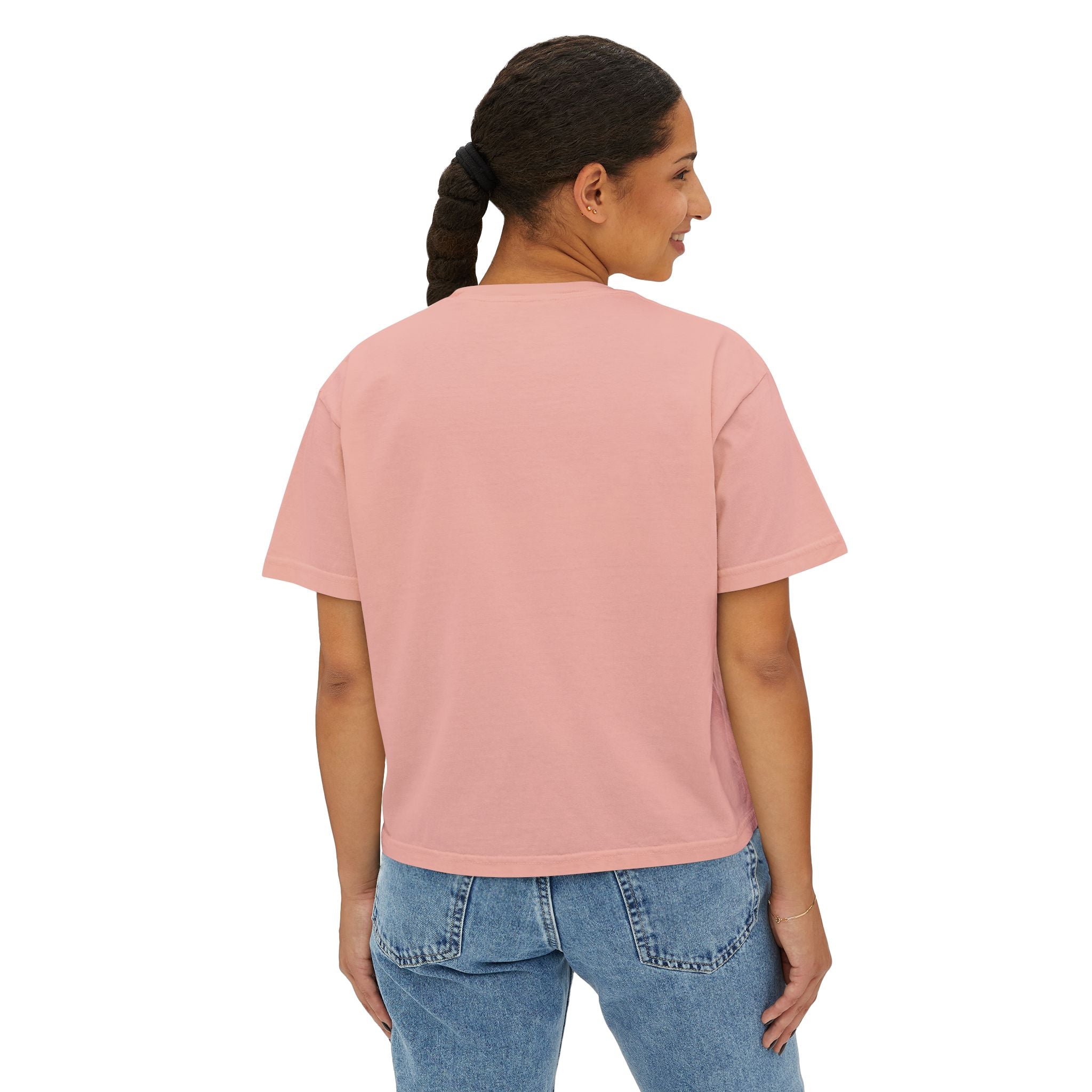Tough Mom Boxy Tee — Skull Graphic "Tough Mom" Crop T-Shirt