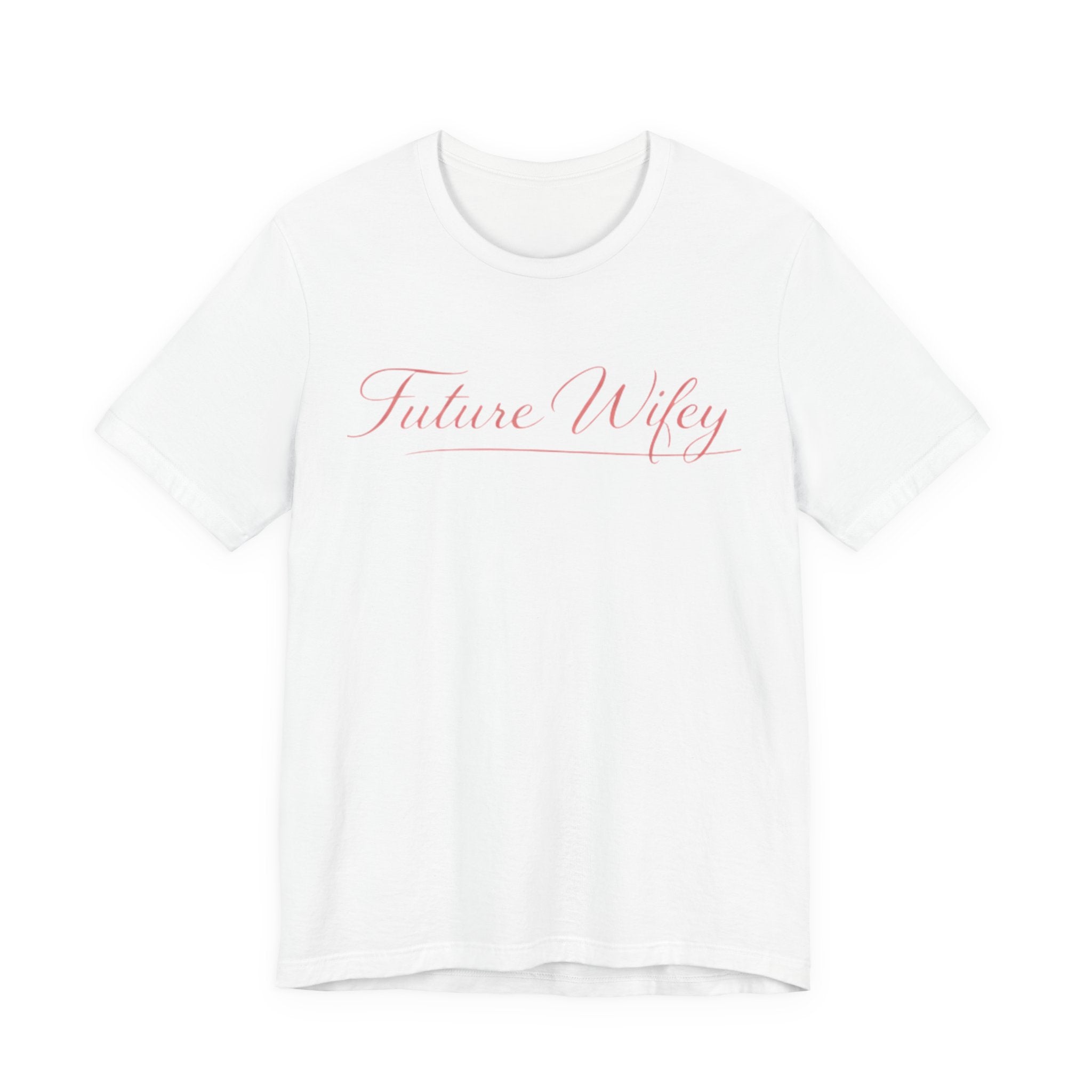 Future Wifey T-Shirt — Bridal Bachelorette Tee in Script Pink