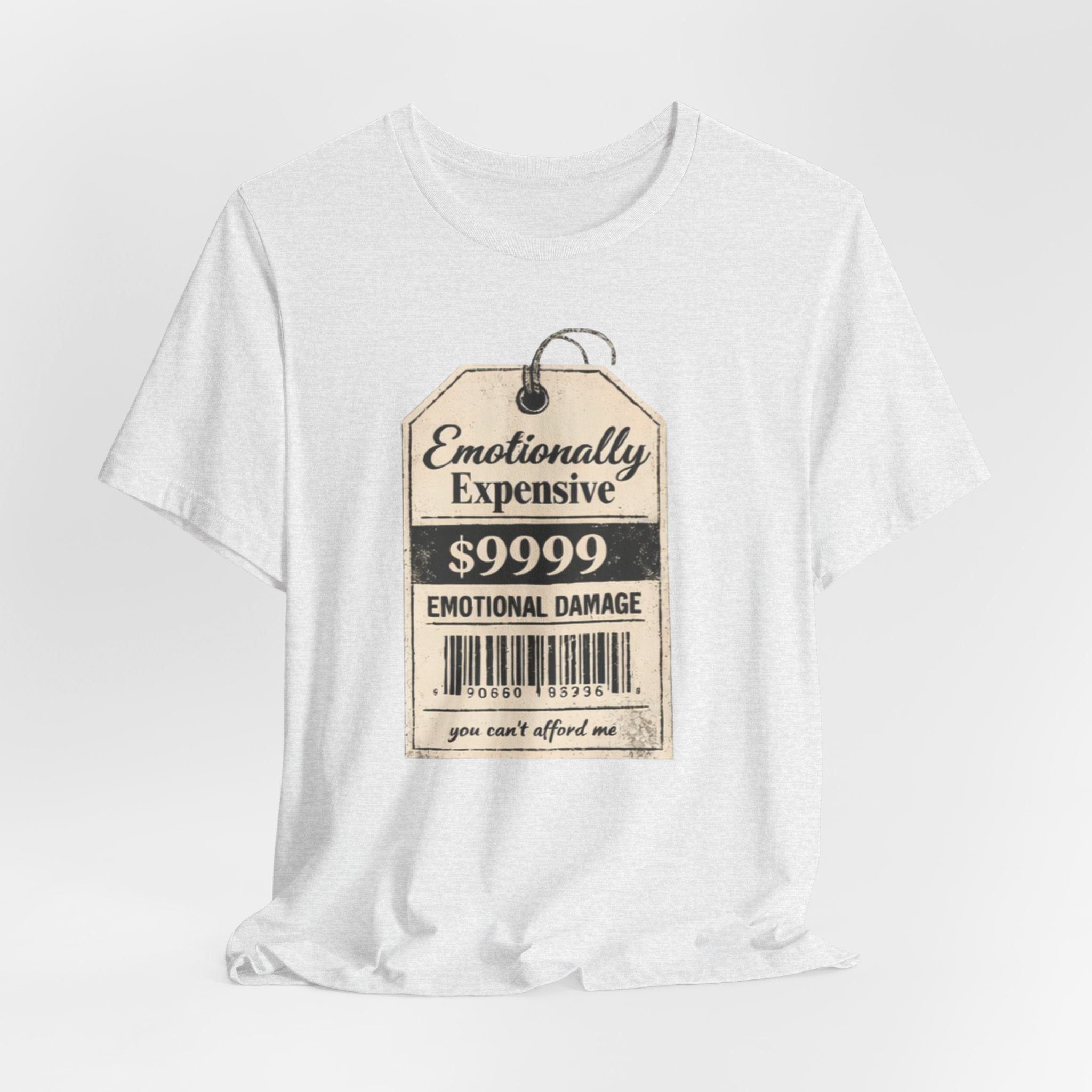 Emotionally Expensive Tee – "9999 Emotional Damage" Vintage Price Tag T-Shirt