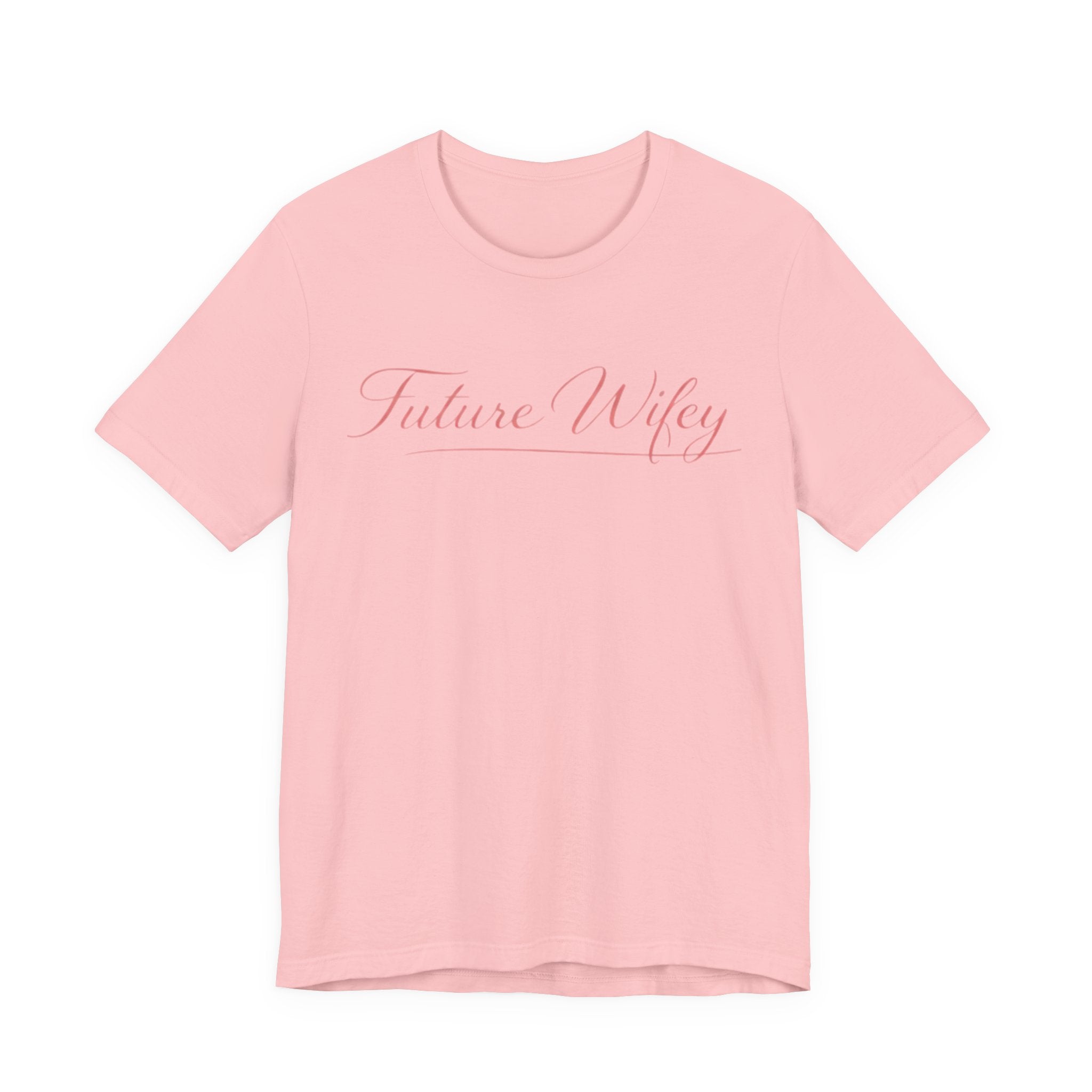 Future Wifey T-Shirt — Bridal Bachelorette Tee in Script Pink