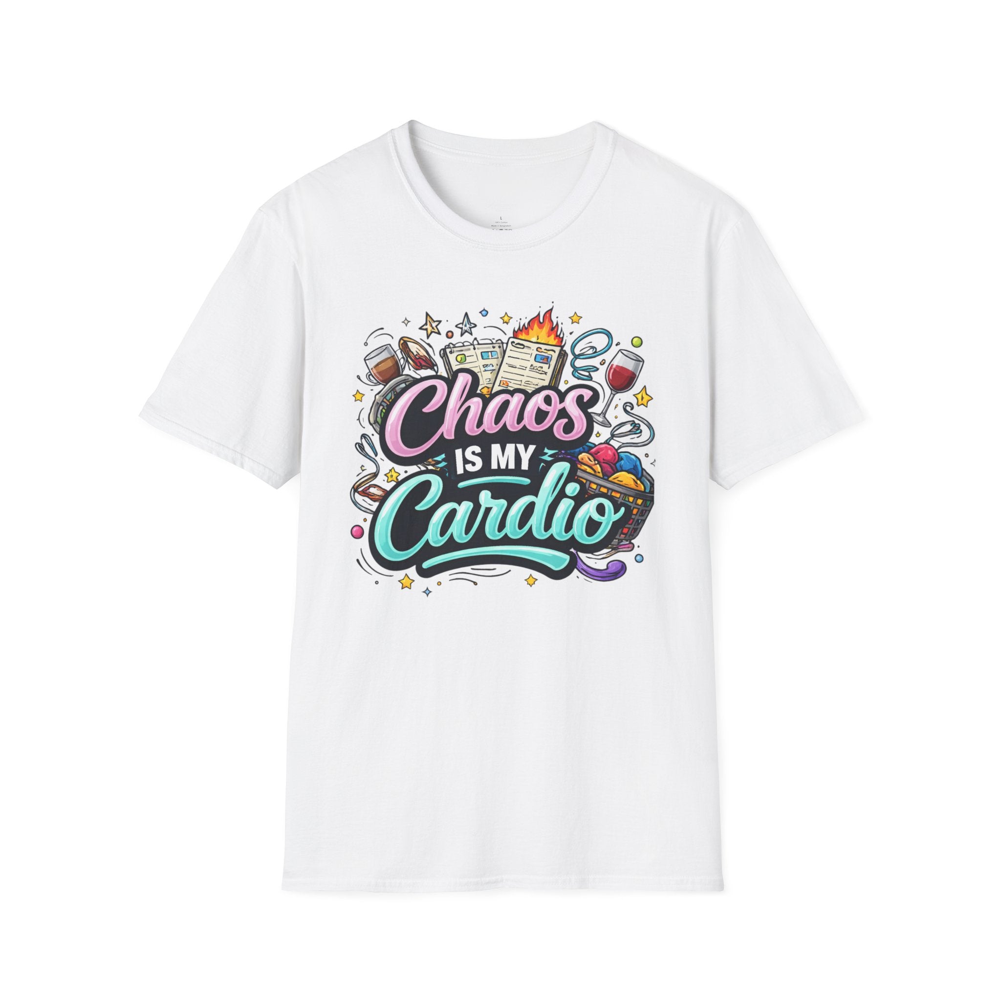 Chaos Is My Cardio T-Shirt — Funny Mom/Teacher Life Graphic Tee