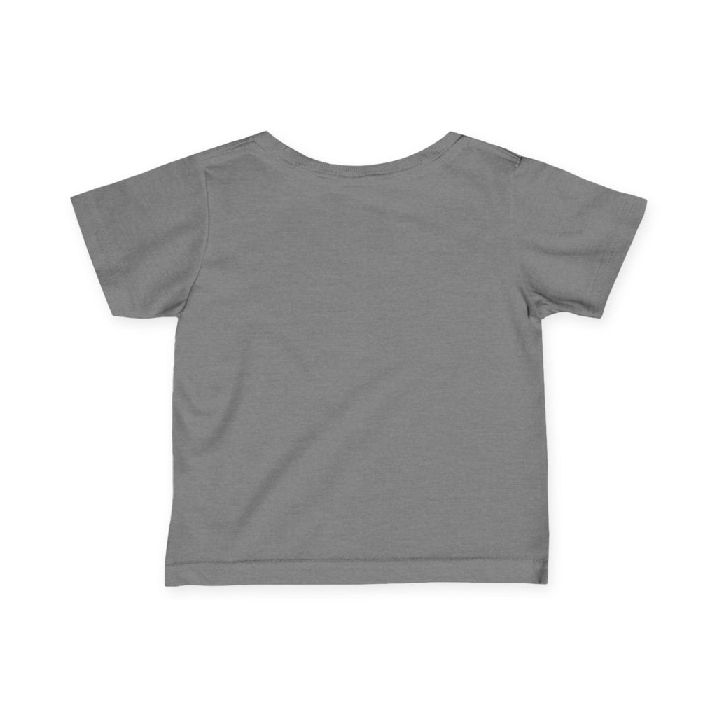 Infant Tee — "Raised on Rock" Neon Skull Baby Shirt