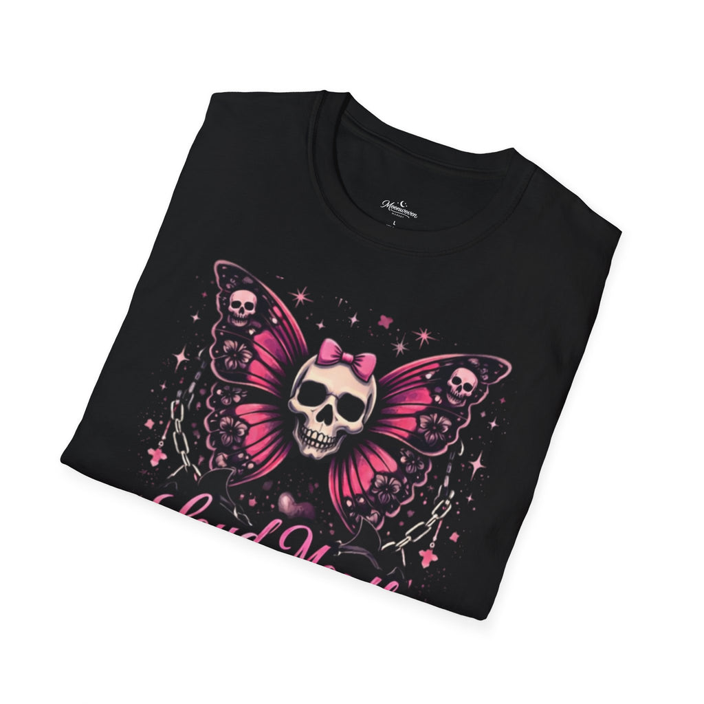 Loud Mouth Baddies Skull Butterfly T-Shirt