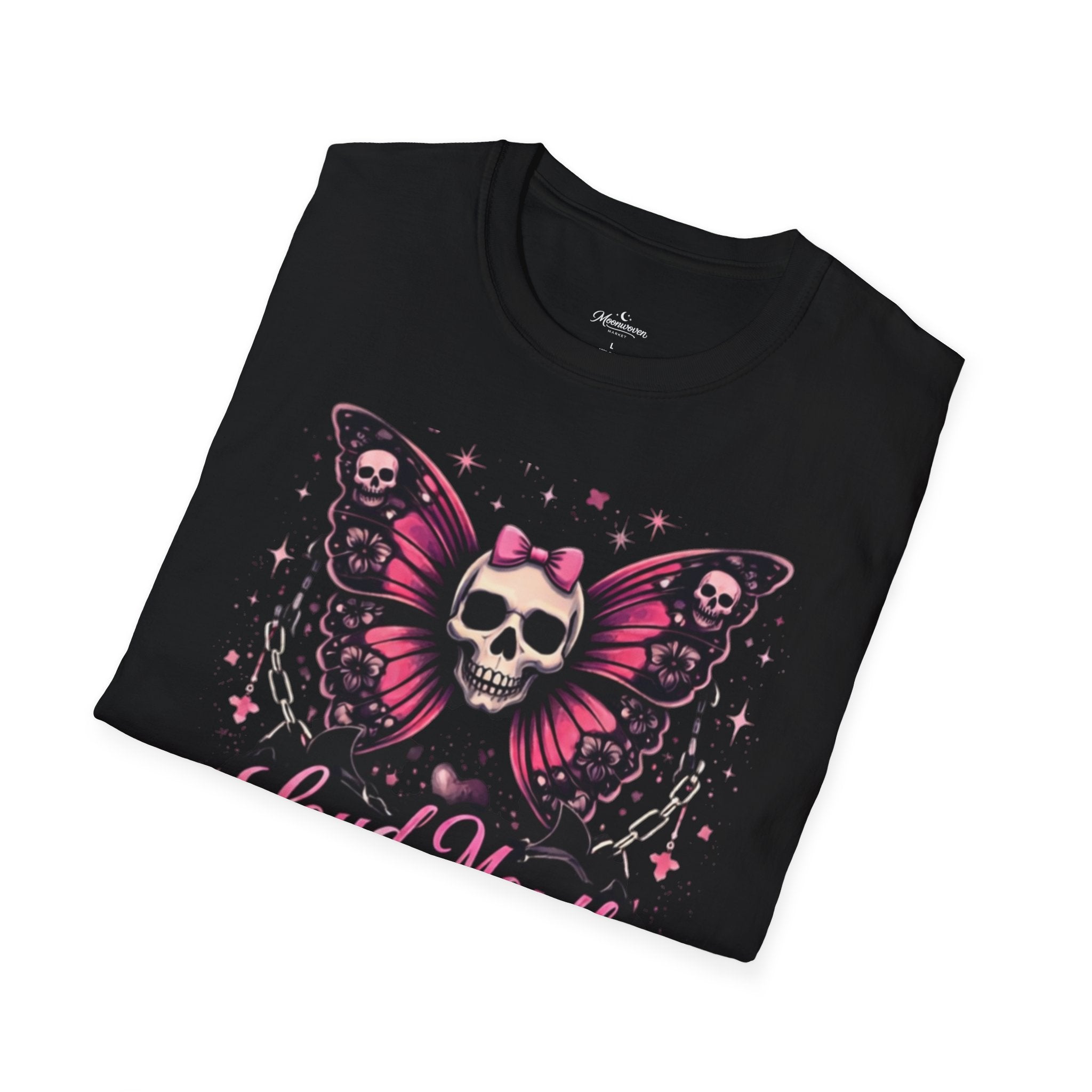 Loud Mouth Baddies Skull Butterfly T-Shirt