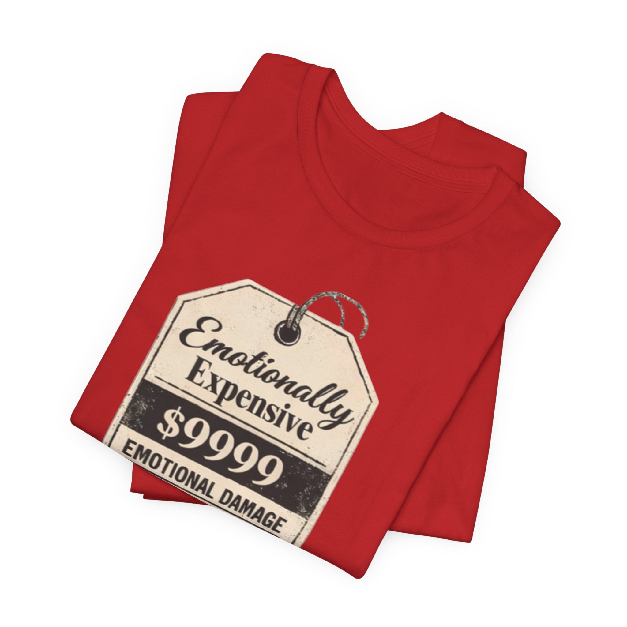 Emotionally Expensive Tee – "9999 Emotional Damage" Vintage Price Tag T-Shirt
