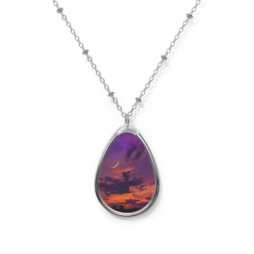Summertime Sunset Oval Necklace