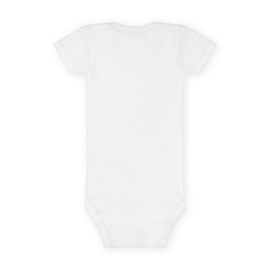 Baby Onesie "Raised on Rock" Skull Graphic Infant Bodysuit