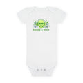 Baby Onesie "Raised on Rock" Skull Graphic Infant Bodysuit