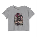 Louder Skull Crop Top — Women's Festival Graphic Tee