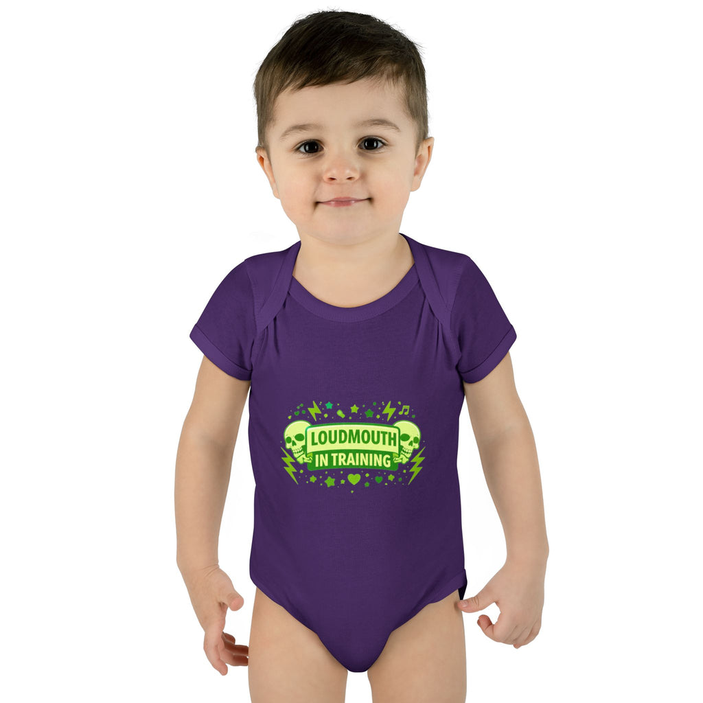 Infant Bodysuit "Loudmouth in Training" – Funny Baby Onesie, Newborn Shower Gift