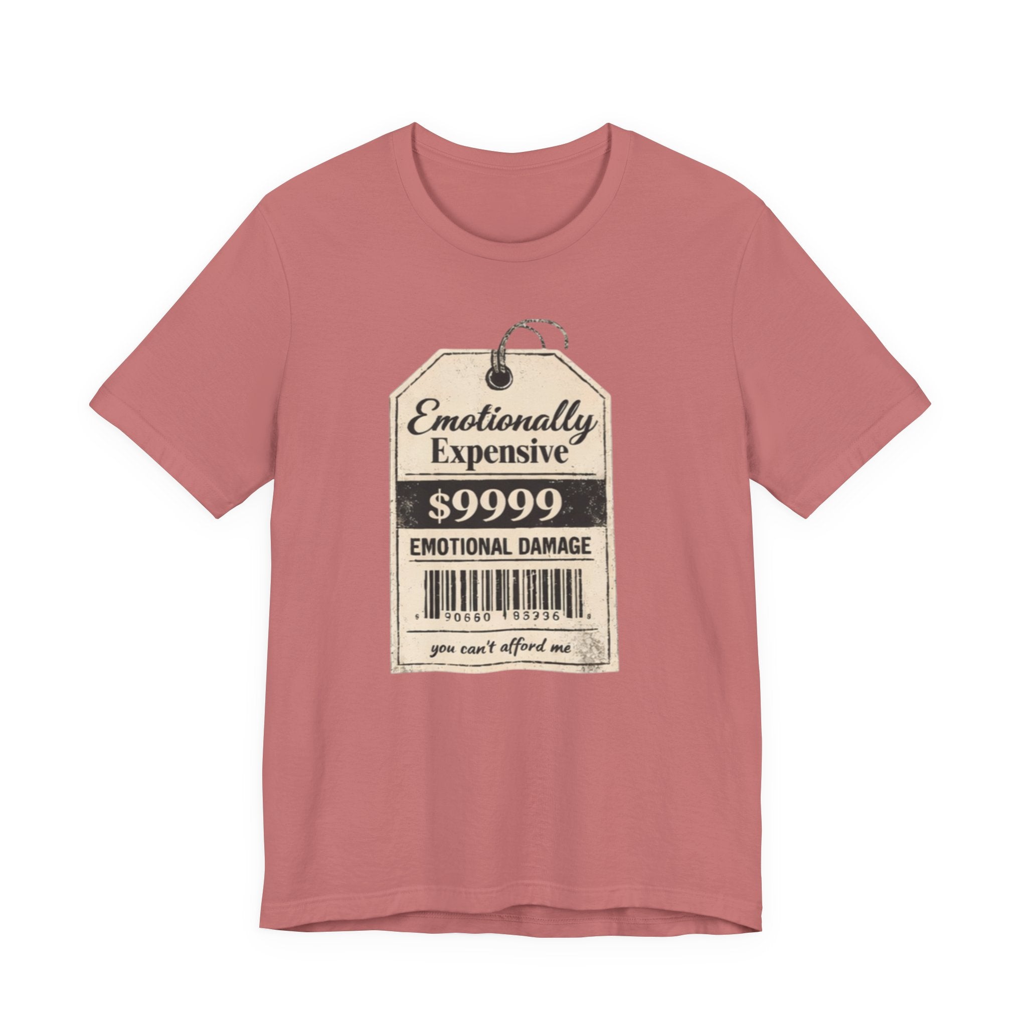 Emotionally Expensive Tee – "9999 Emotional Damage" Vintage Price Tag T-Shirt