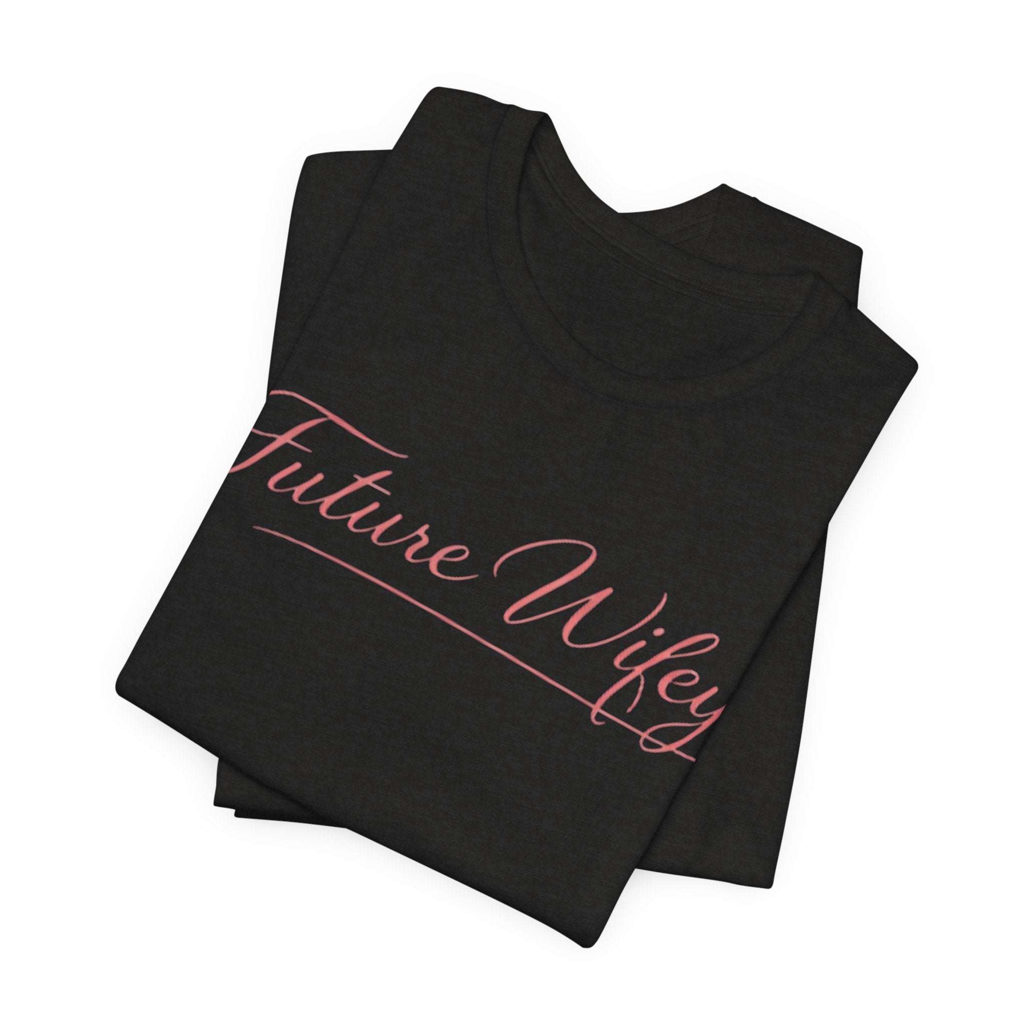 Future Wifey T-Shirt — Bridal Bachelorette Tee in Script Pink