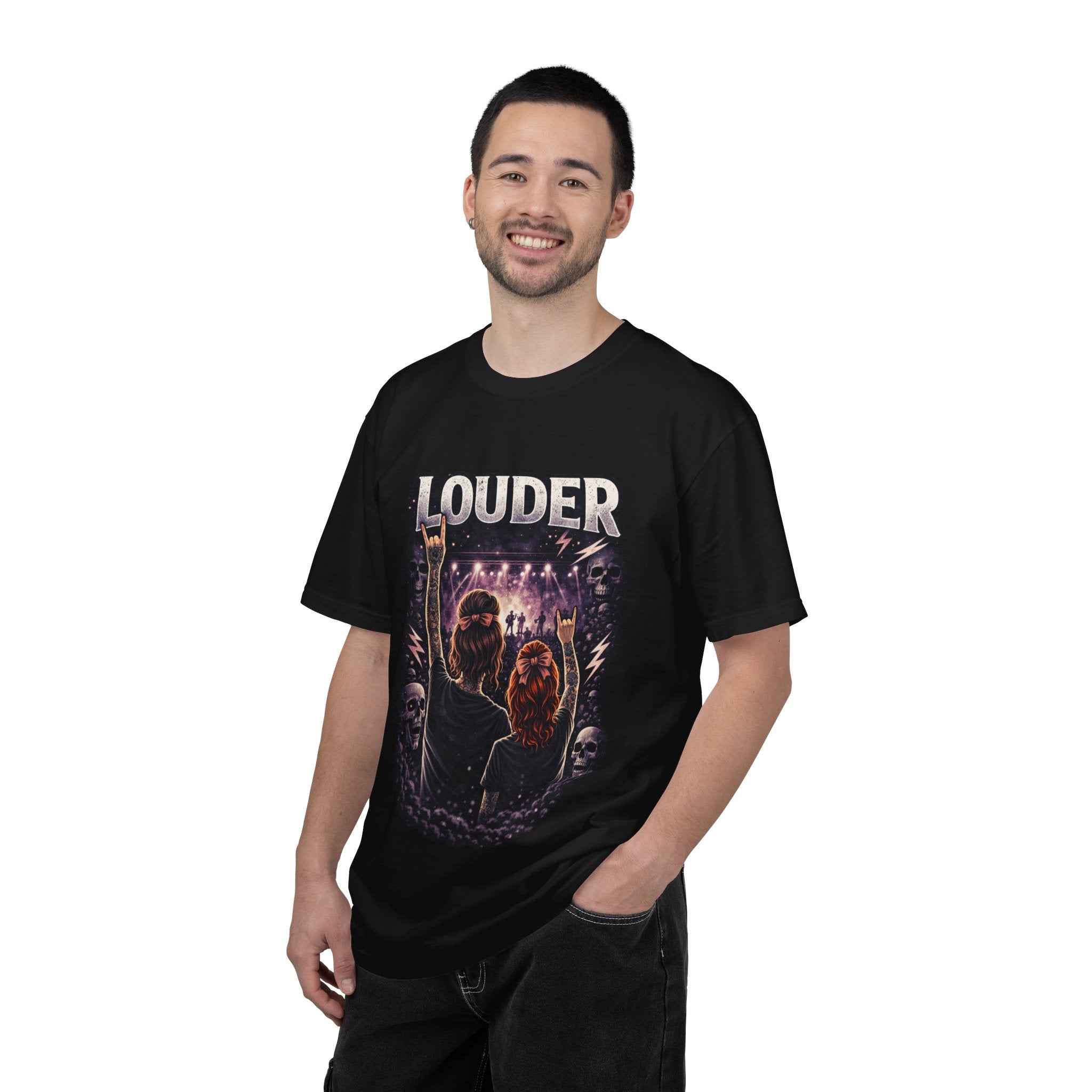 Louder Concert Crowd T-Shirt — Vintage Rock Band Tee