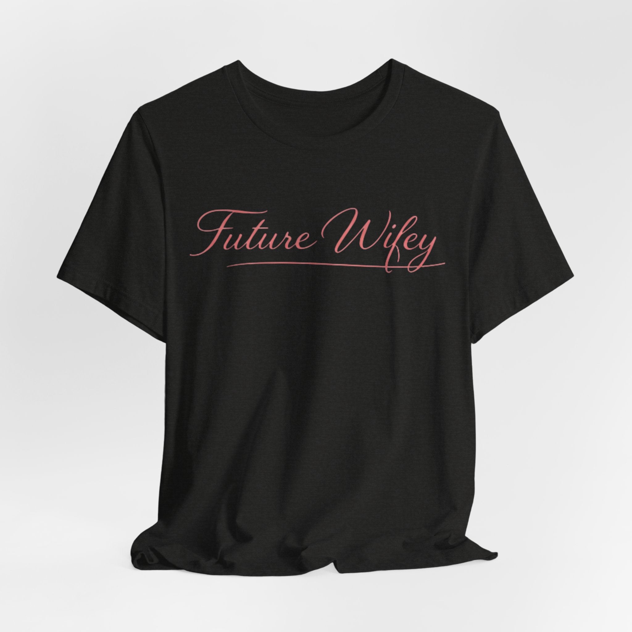 Future Wifey T-Shirt — Bridal Bachelorette Tee in Script Pink